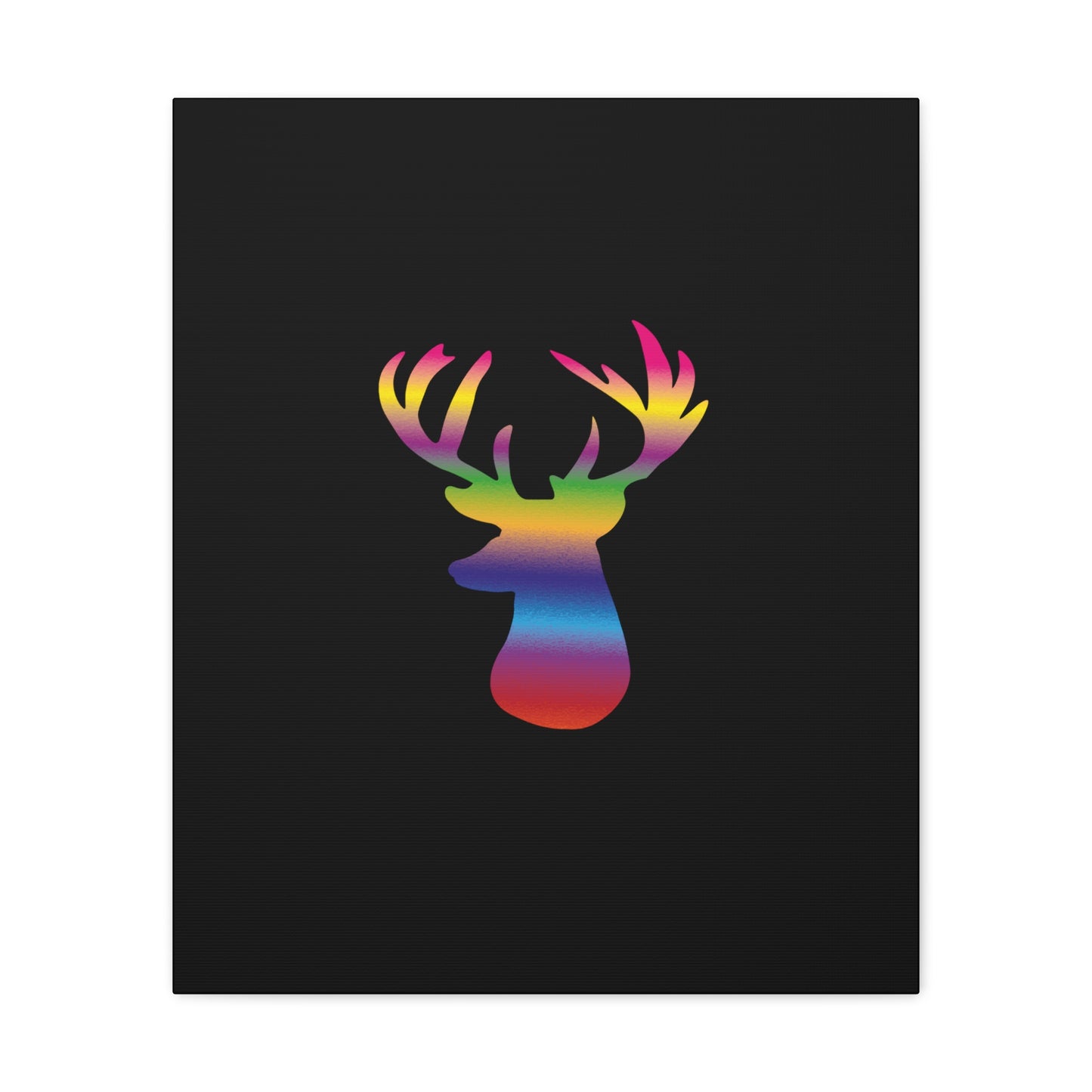 Rainbow Stag Head Canvas Gallery Wraps