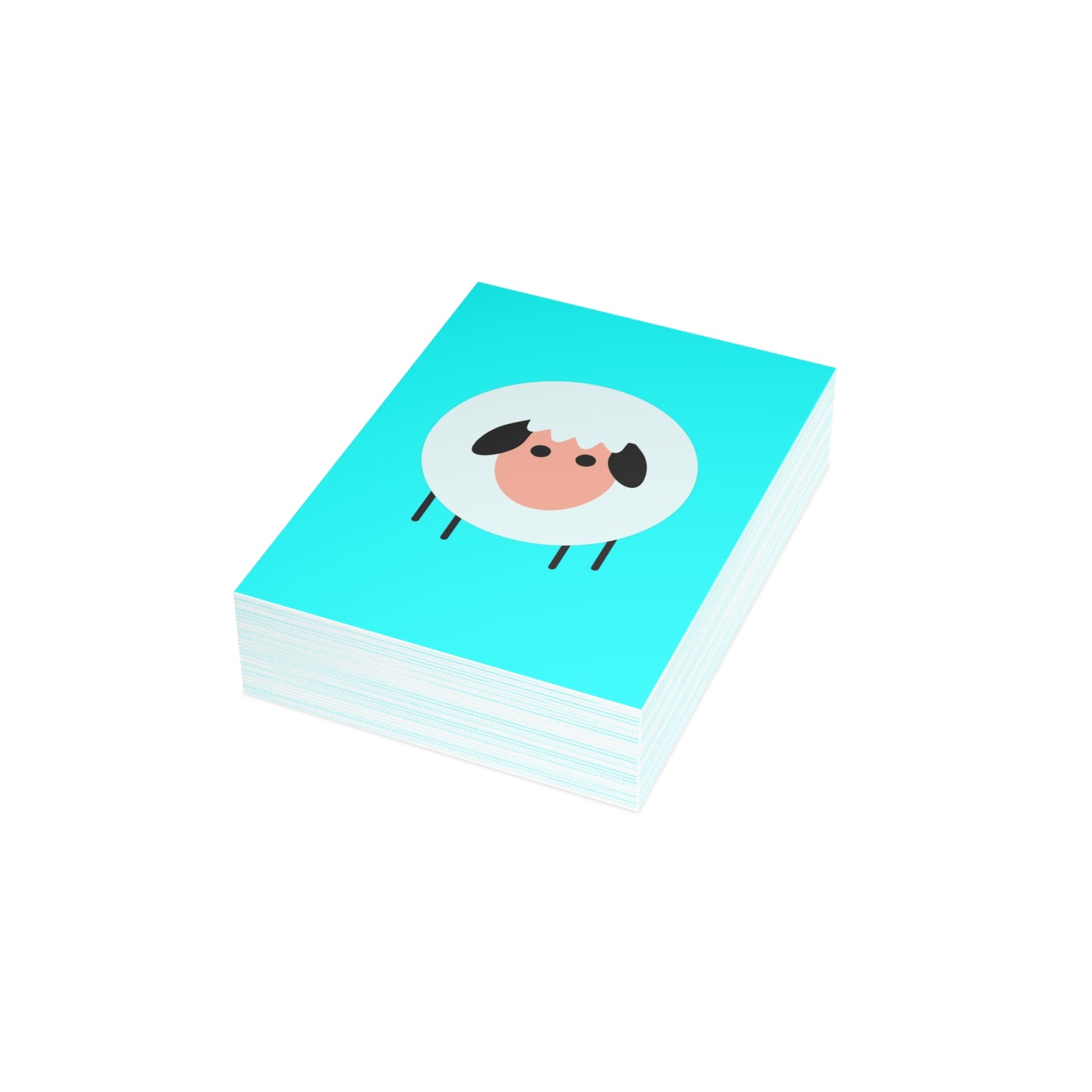 Sheep Blue Background Greeting Cards (1, 10, 30, and 50pcs)