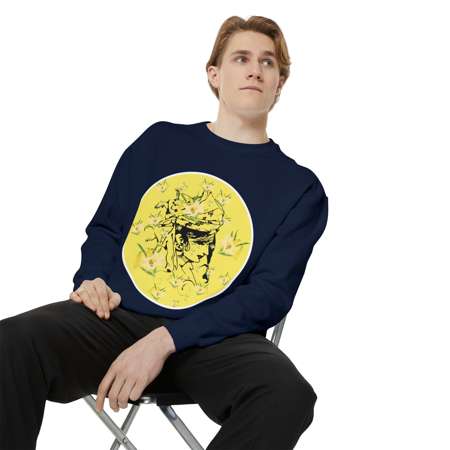 Daffodil Woman Art Unisex Garment-Dyed Sweatshirt