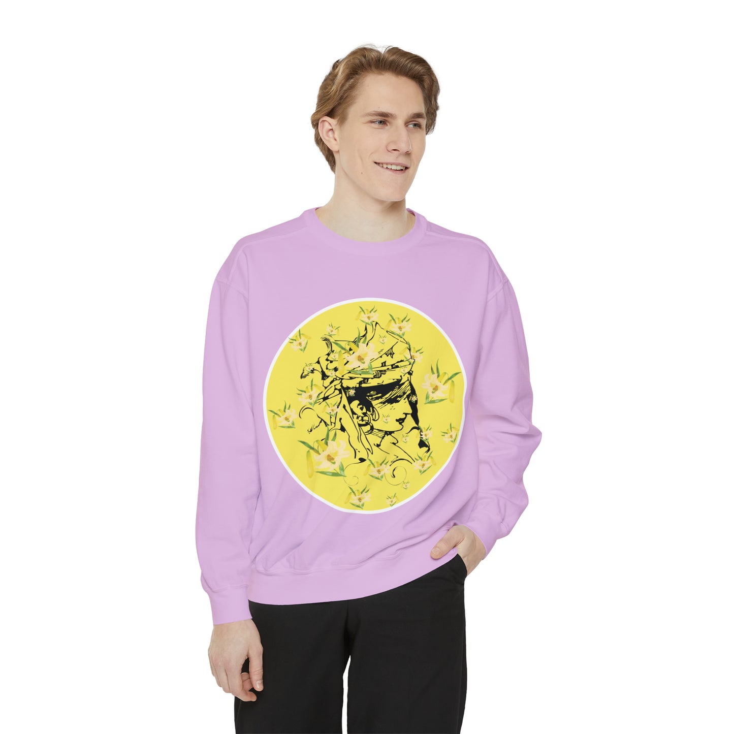 Daffodil Woman Art Unisex Garment-Dyed Sweatshirt