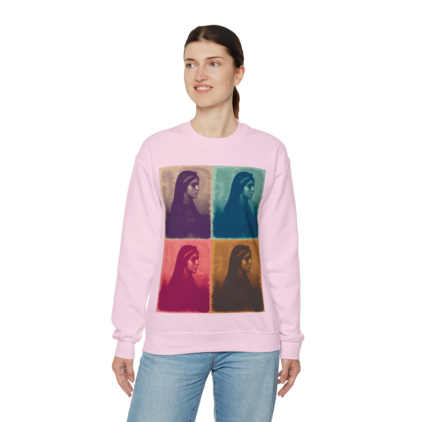 Koptic Woman Art Unisex Heavy Blend Crewneck Sweatshirt