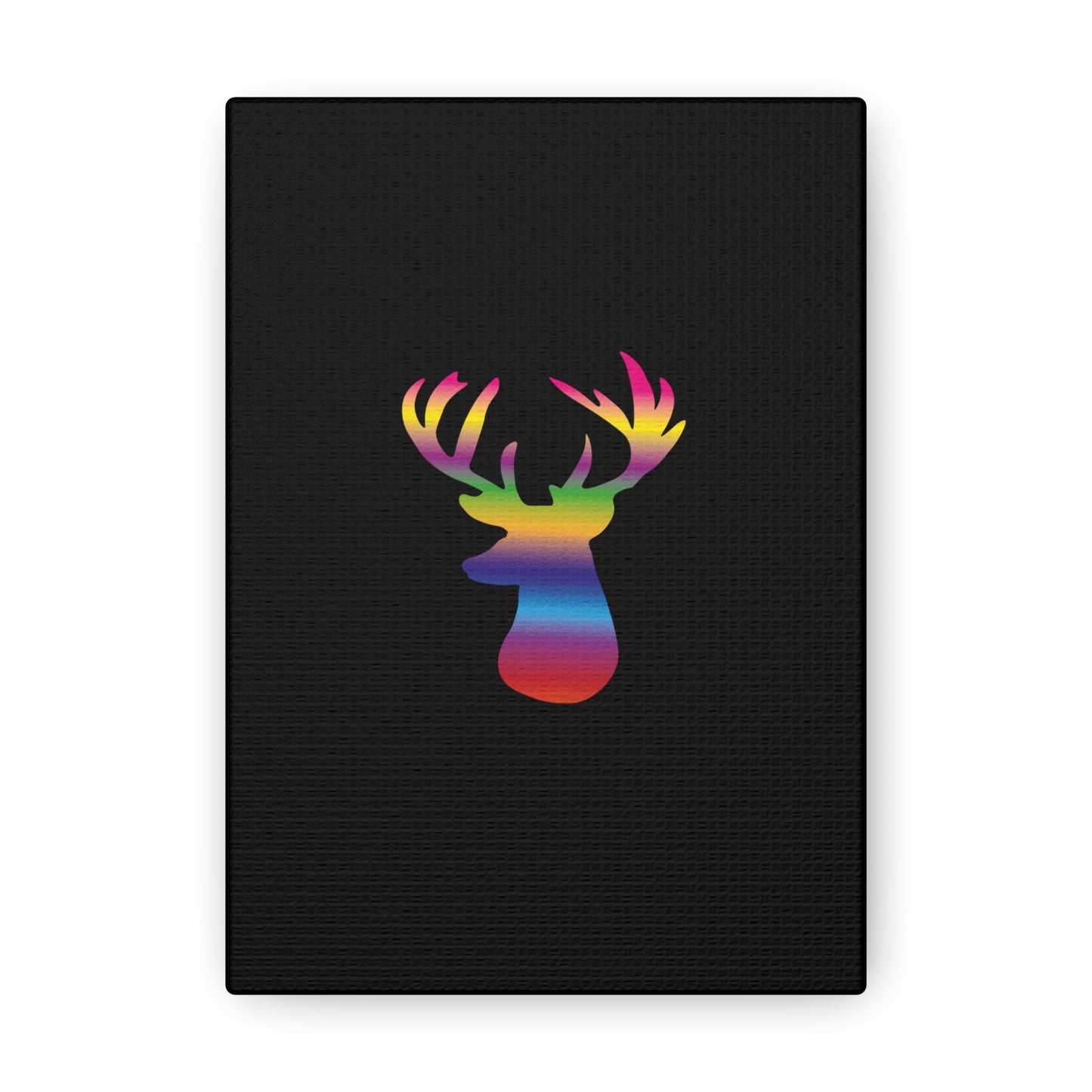 Rainbow Stag Head Canvas Gallery Wraps