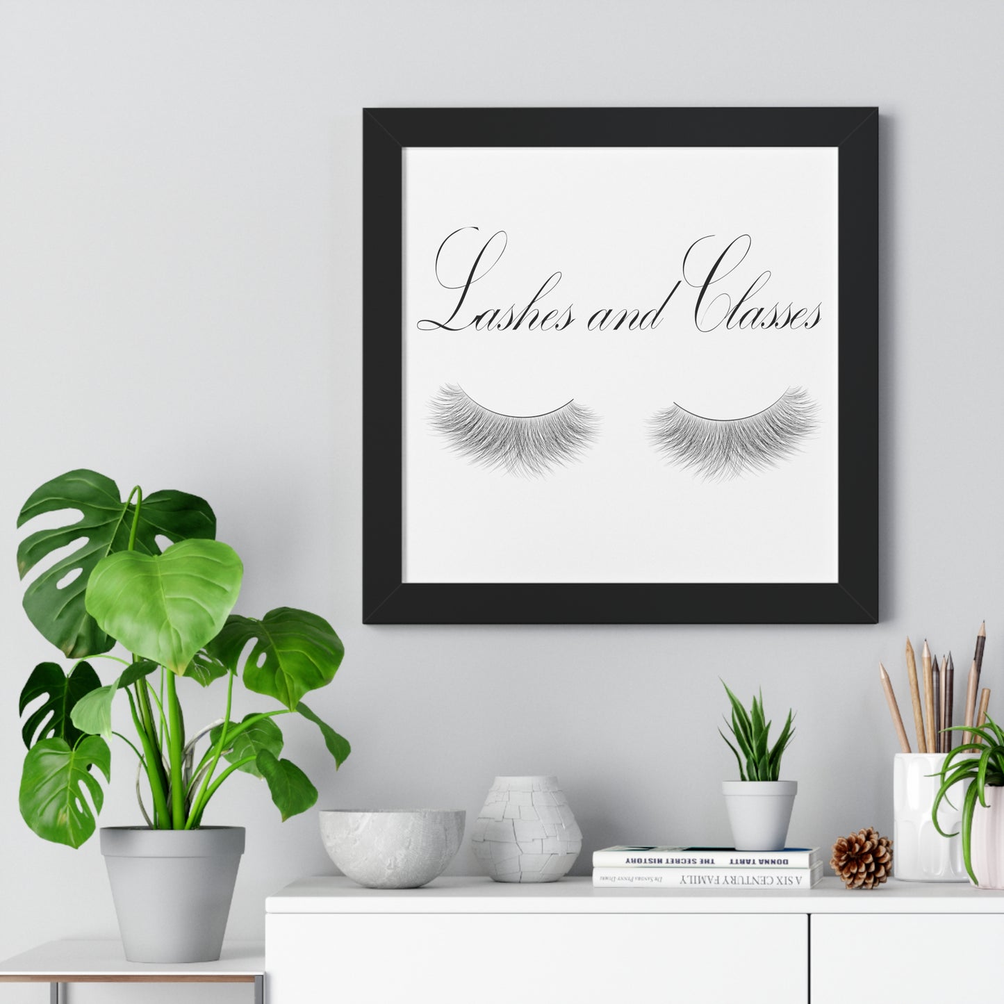 Lashes & Classes Framed Vertical Poster