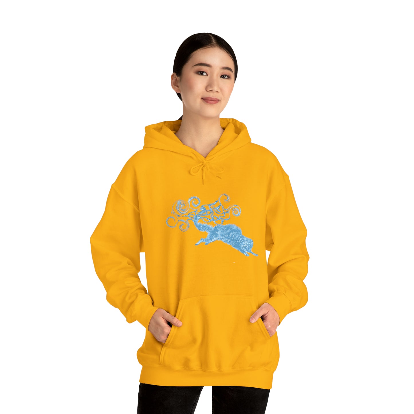 Blue Cat's Tail Art Unisex Heavy Blend™ Hooded Sweatshirt