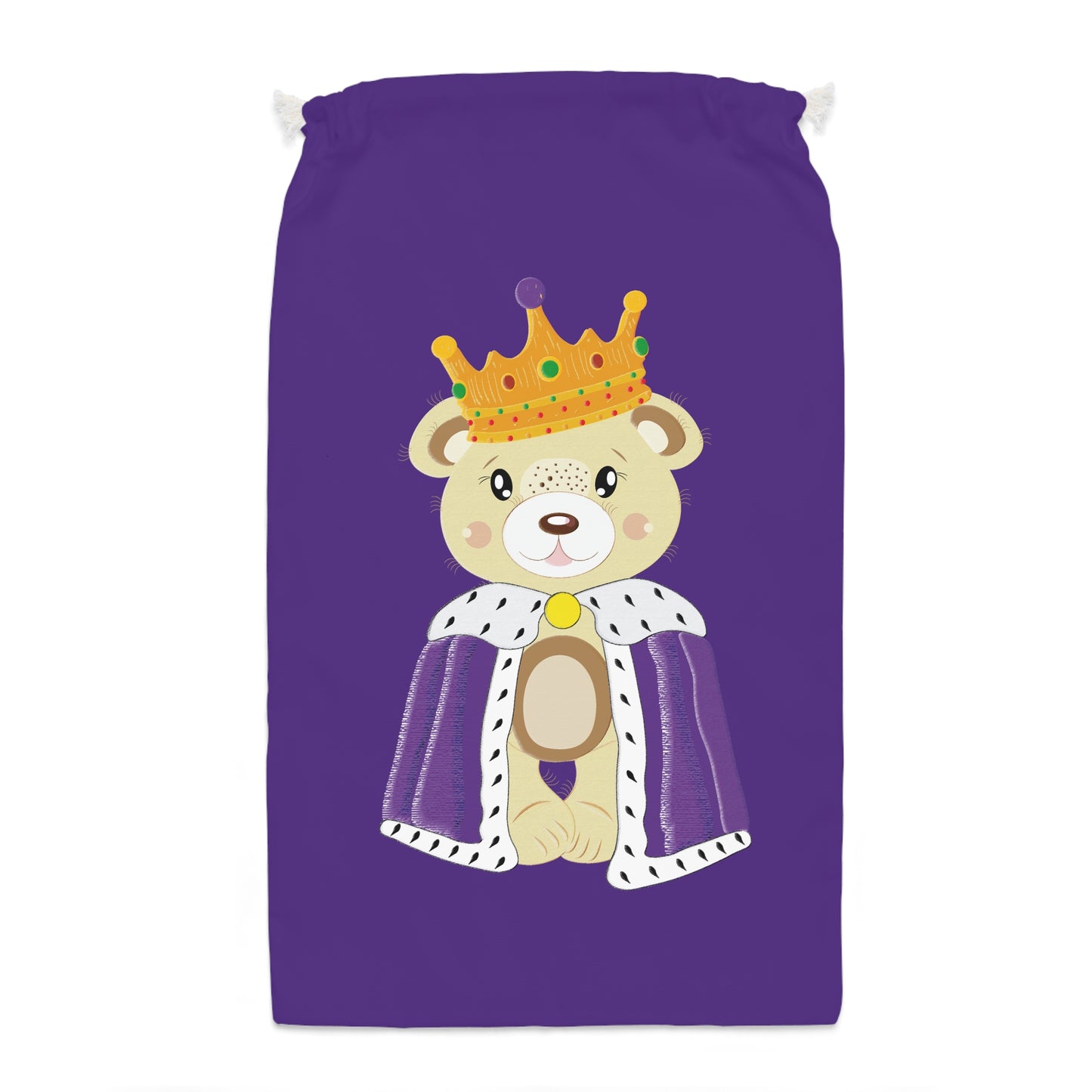 Teddy Bear King Purple Sack