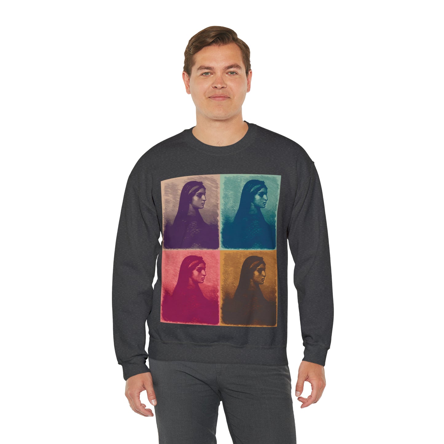 Koptic Woman Art Unisex Heavy Blend Crewneck Sweatshirt