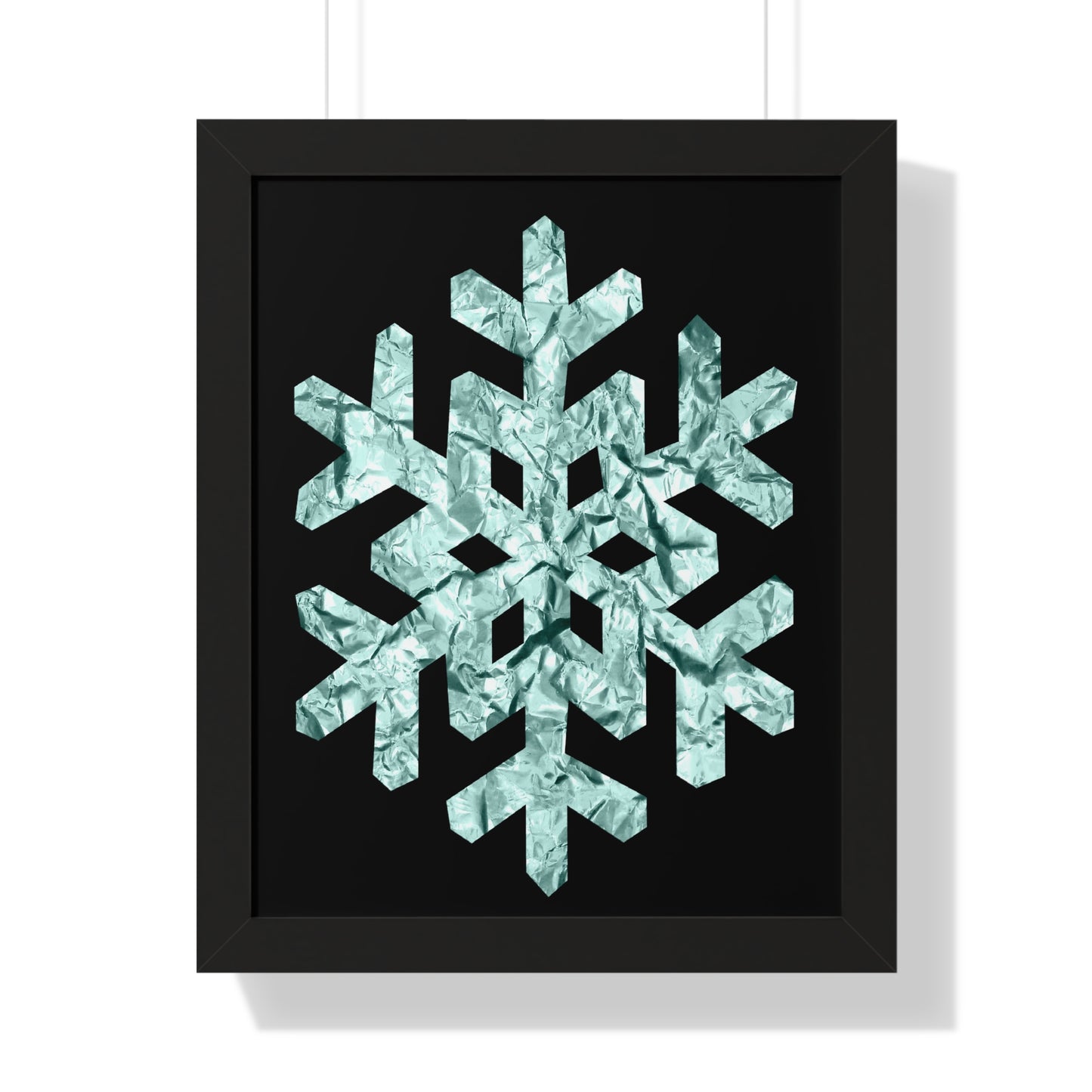 Snowflake Foil Art Framed Vertical Poster