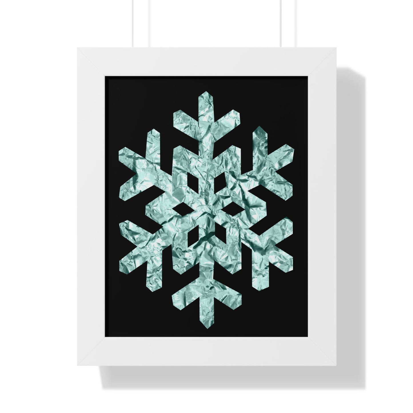 Snowflake Foil Art Framed Vertical Poster