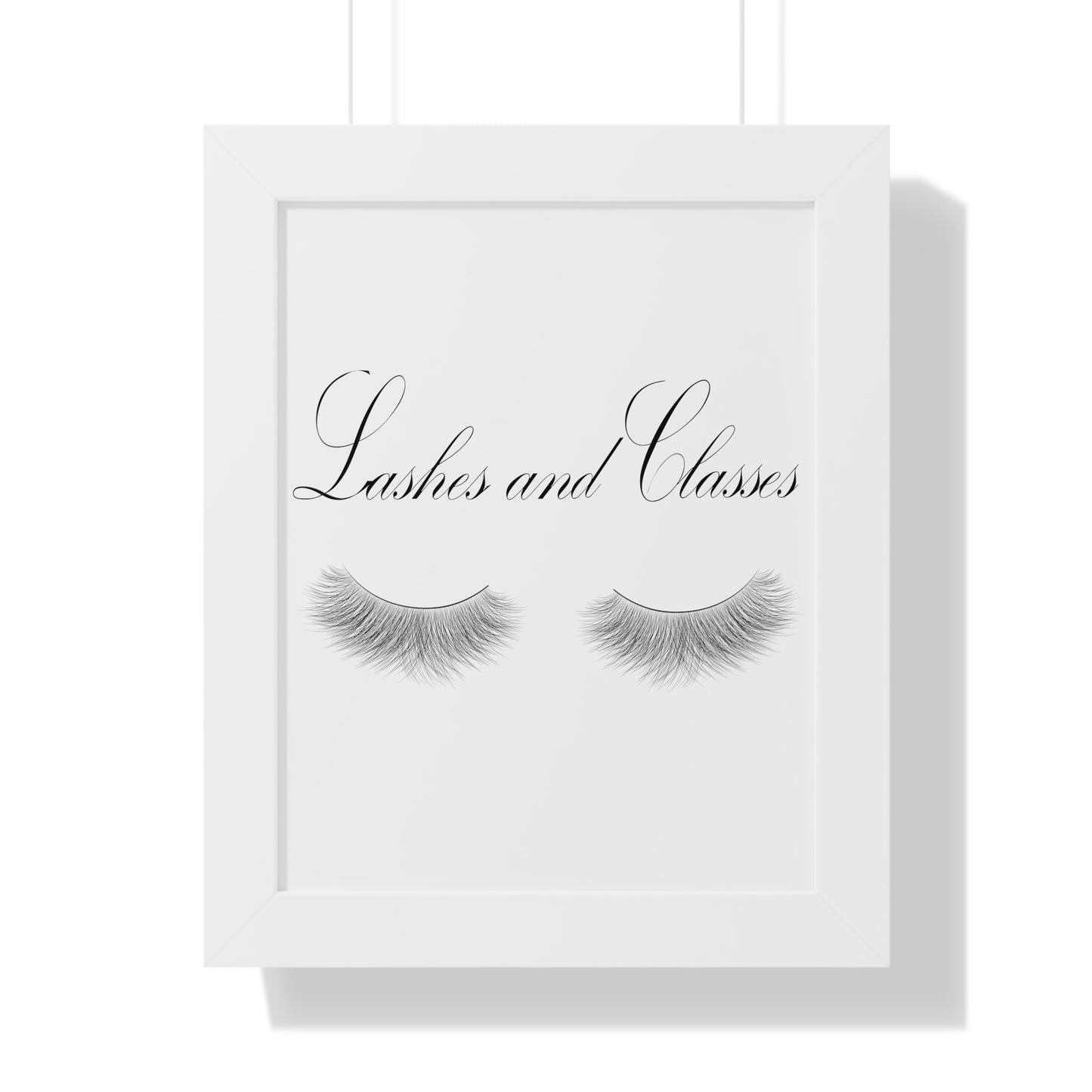 Lashes & Classes Framed Vertical Poster