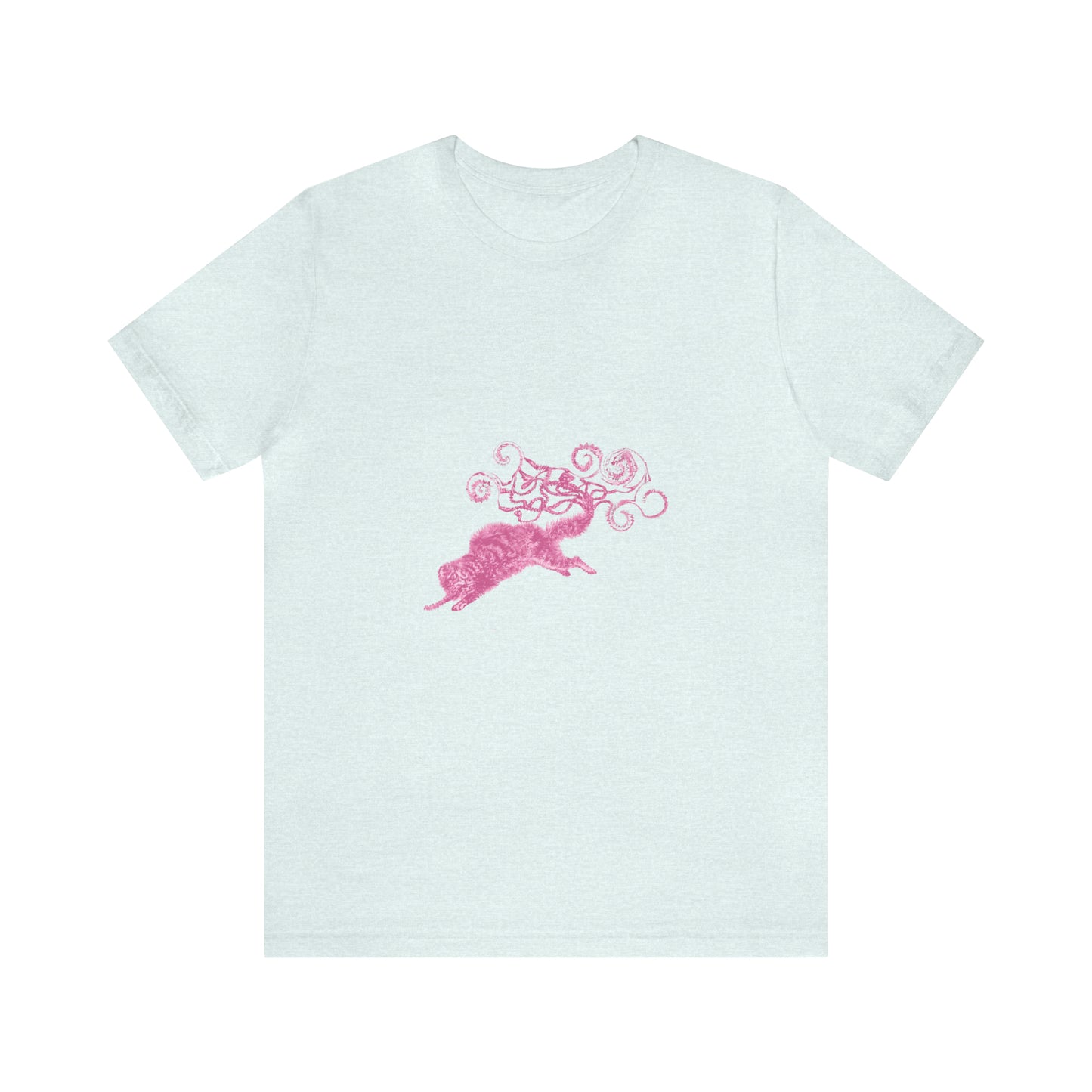 Pink Cat's Tail Art Unisex Jersey Short Sleeve Tee