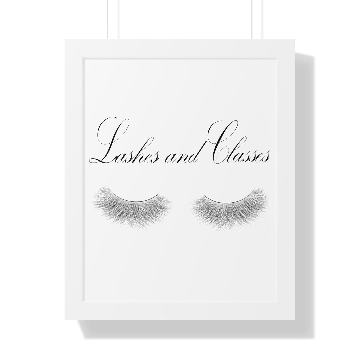 Lashes & Classes Framed Vertical Poster