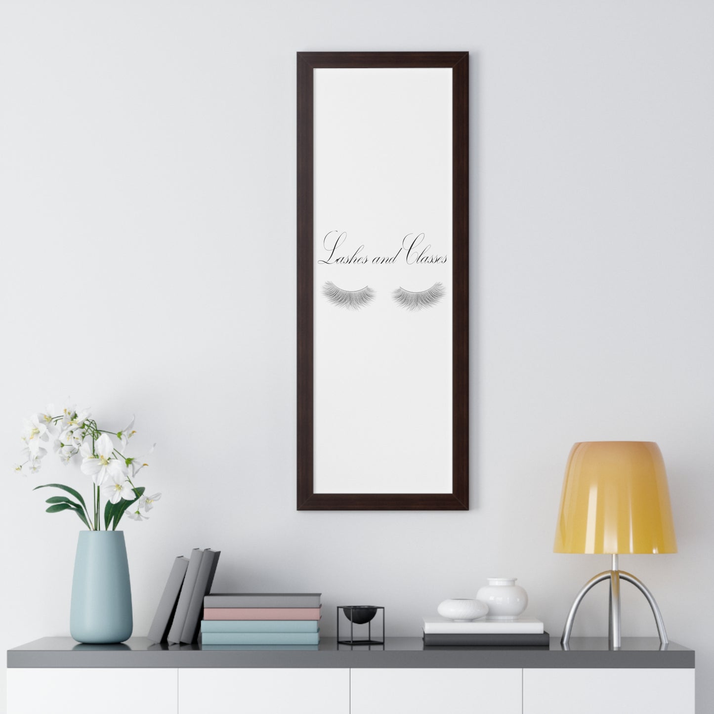 Lashes & Classes Framed Vertical Poster