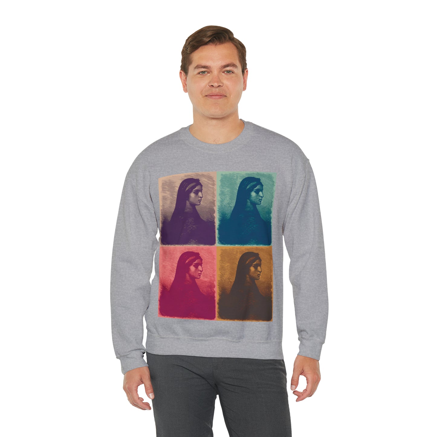 Koptic Woman Art Unisex Heavy Blend Crewneck Sweatshirt