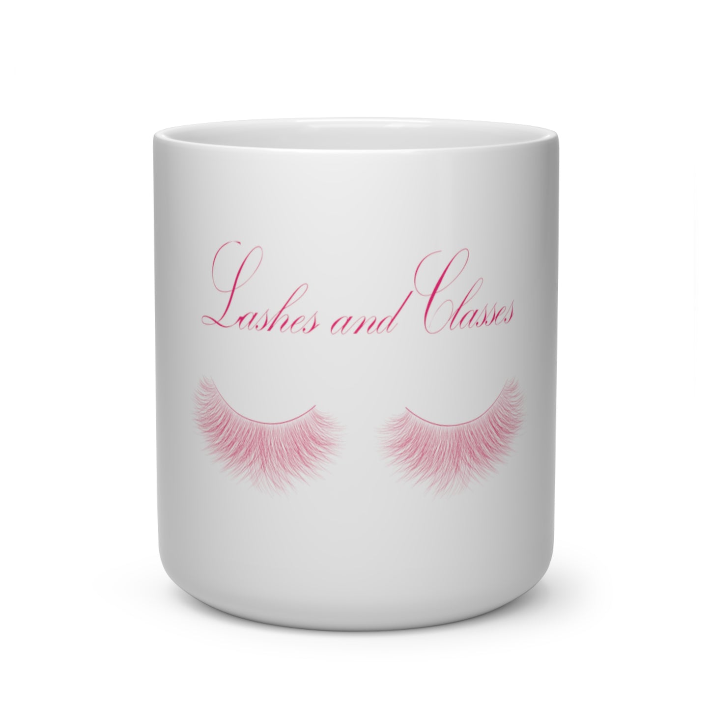 Lashes & Classes Pink Heart Shape Mug