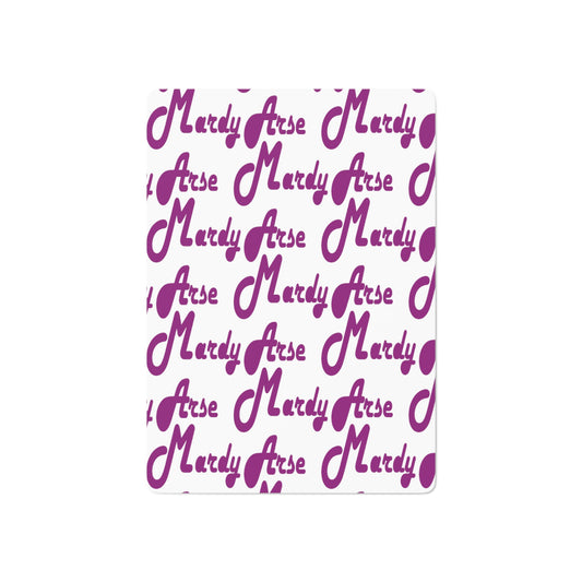 Mardy Arse, Sheffield Dialect Purple Typography Custom Poker Cards