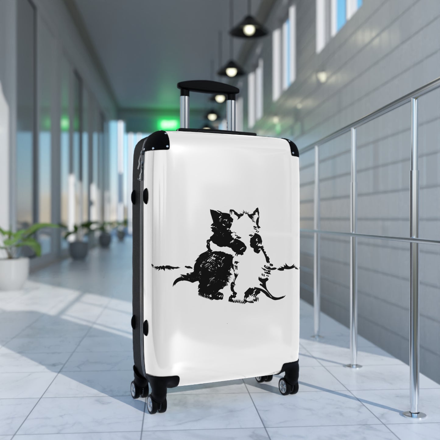 Kissing Black & White Suitcase