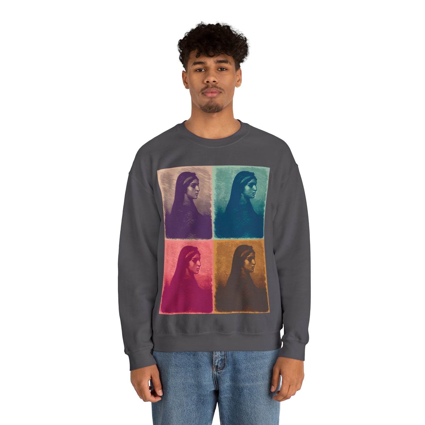 Koptic Woman Art Unisex Heavy Blend Crewneck Sweatshirt