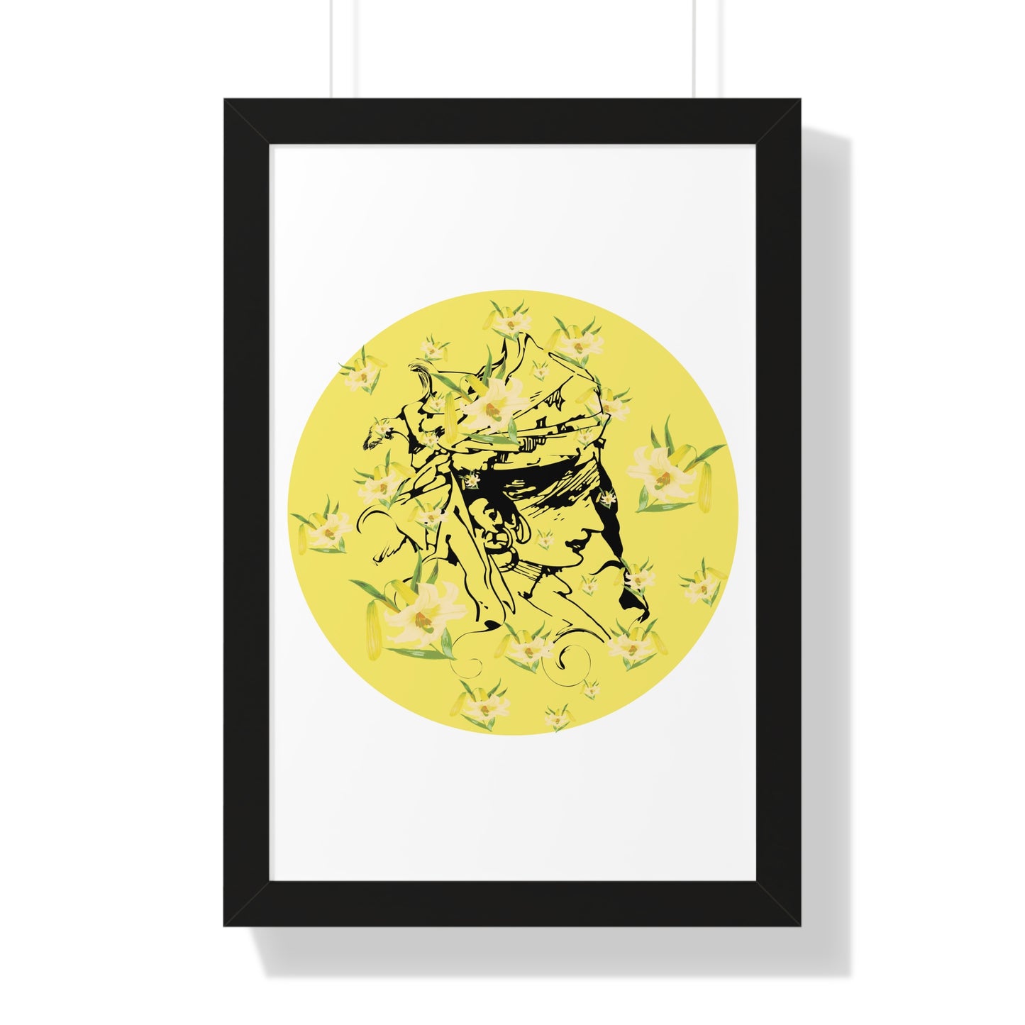 Daffodili Woman Art Framed Vertical Poster