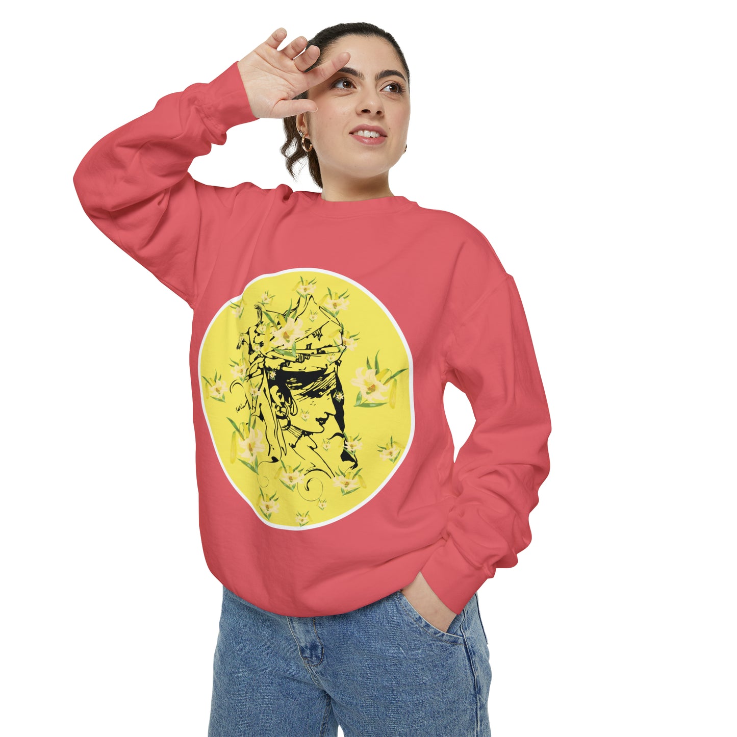 Daffodil Woman Art Unisex Garment-Dyed Sweatshirt