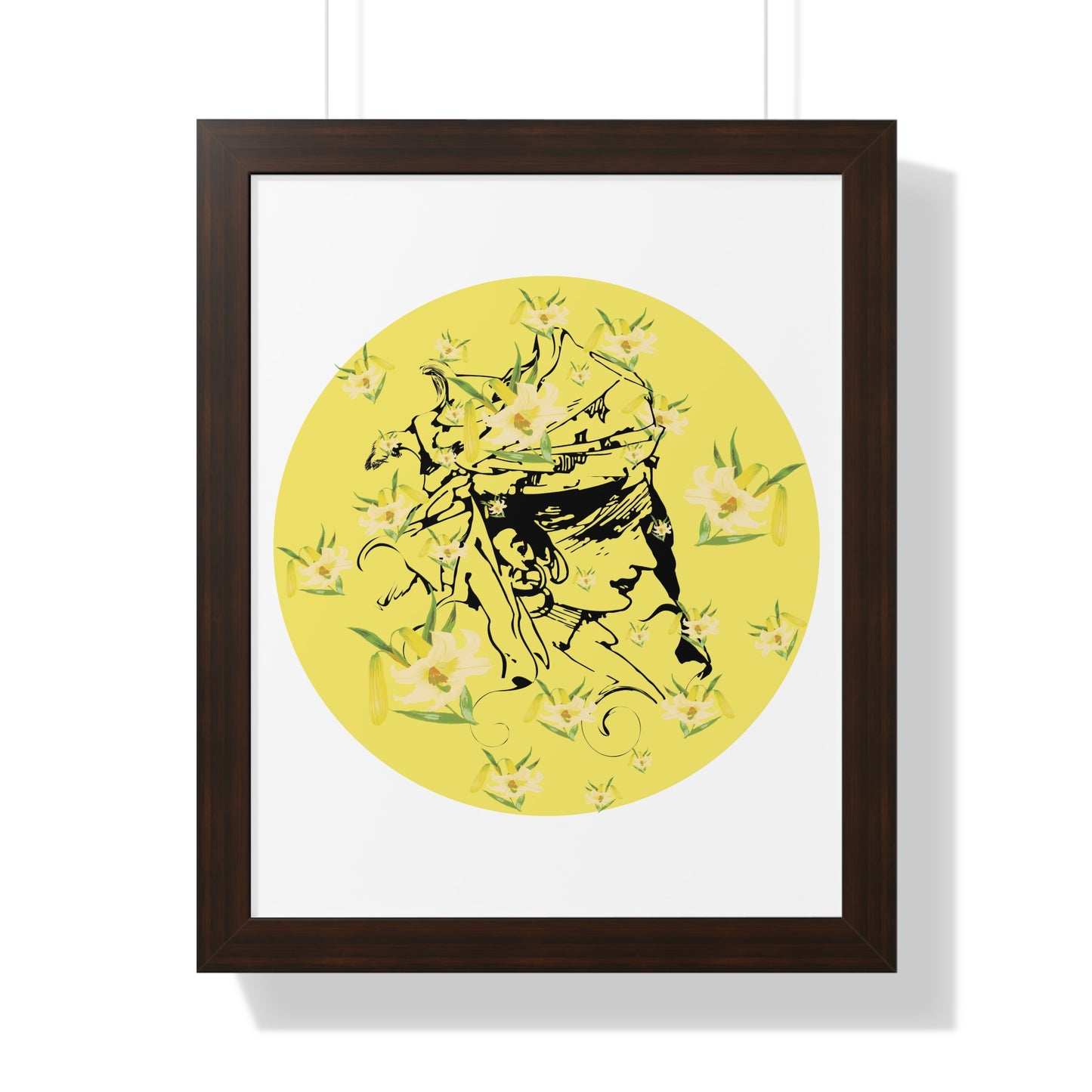 Daffodili Woman Art Framed Vertical Poster