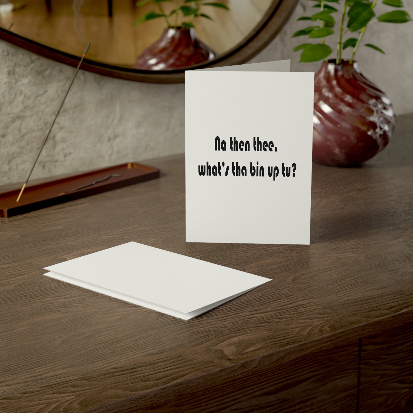 Na then thee, what's tha bin upt to? Sheffield Dialect Greeting Cards (1, 10, 30, and 50pcs)