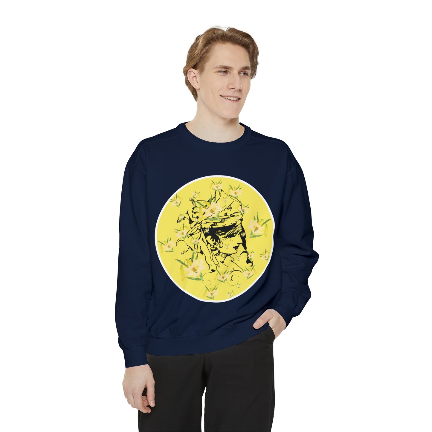 Daffodil Woman Art Unisex Garment-Dyed Sweatshirt