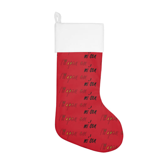 I'll open em mi' sen Sheffield Dialect, Typography Art Holiday Stocking