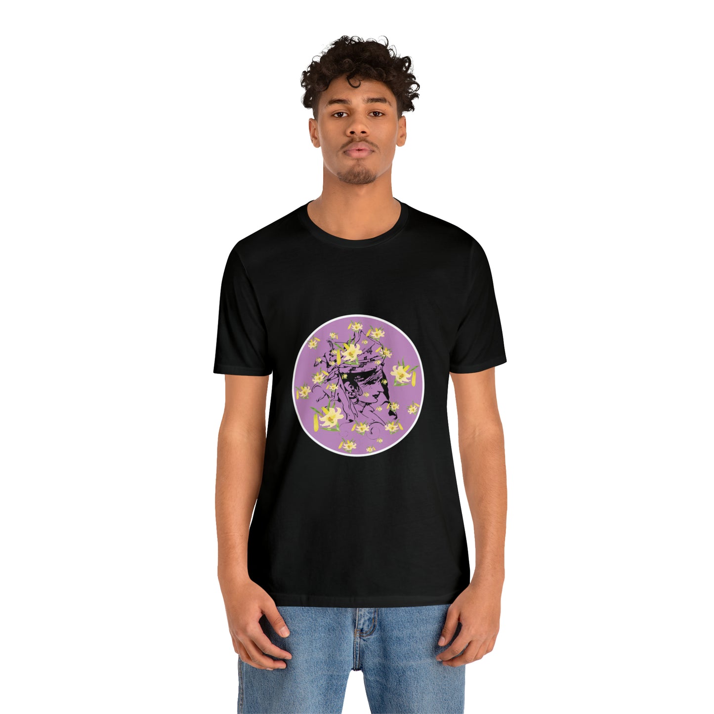 Purple Daffodil Woman Art Unisex Jersey Short Sleeve Tee