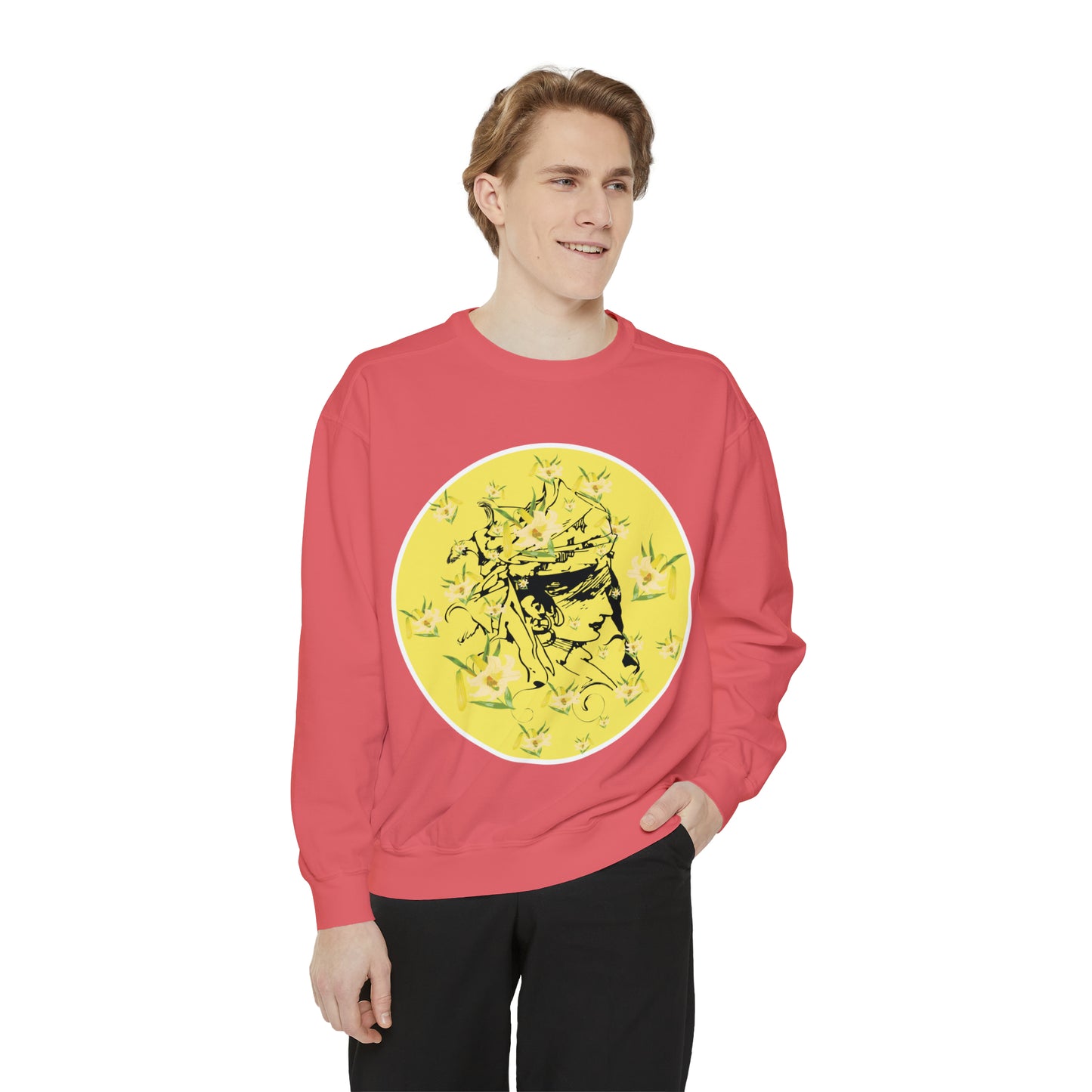 Daffodil Woman Art Unisex Garment-Dyed Sweatshirt