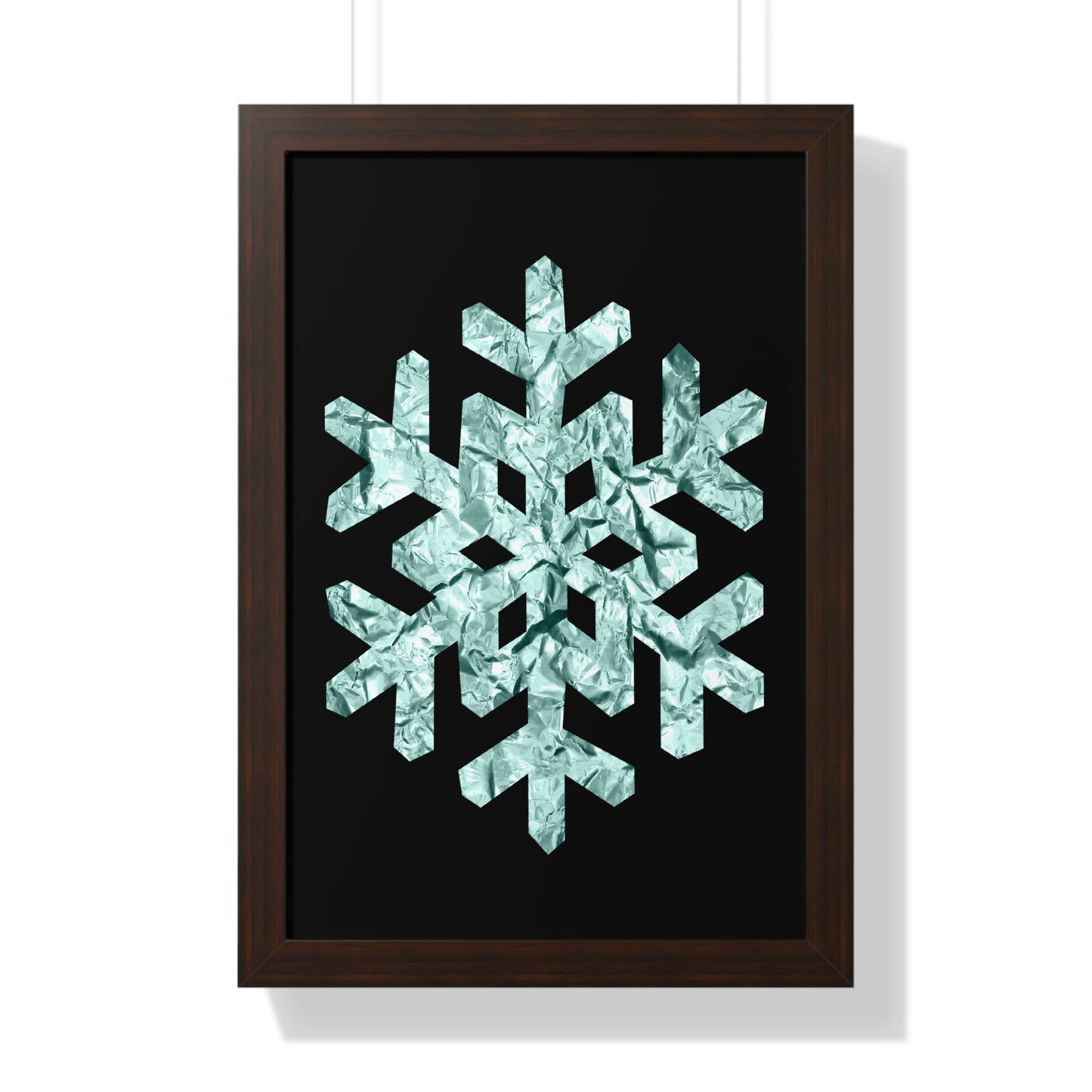 Snowflake Foil Art Framed Vertical Poster