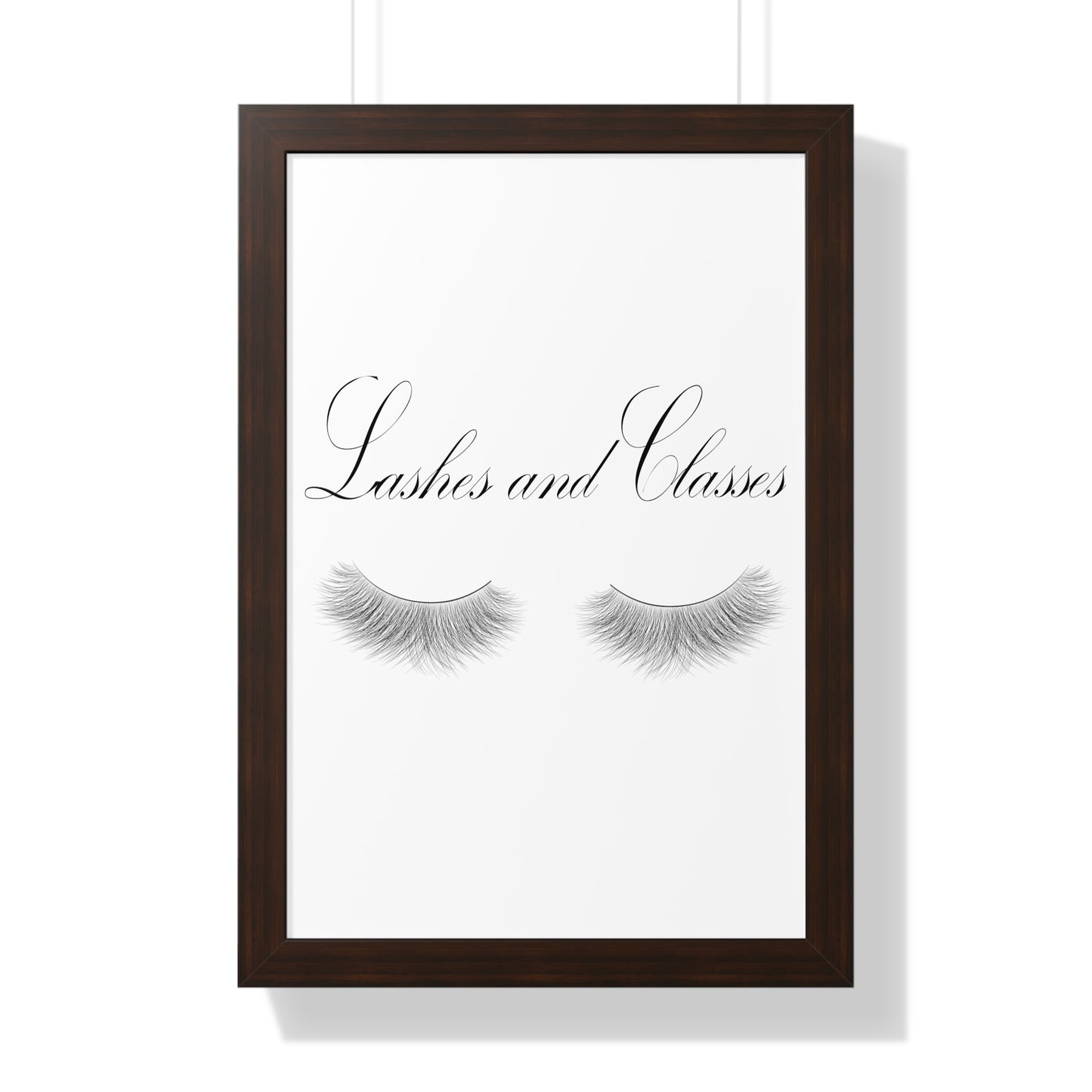 Lashes & Classes Framed Vertical Poster