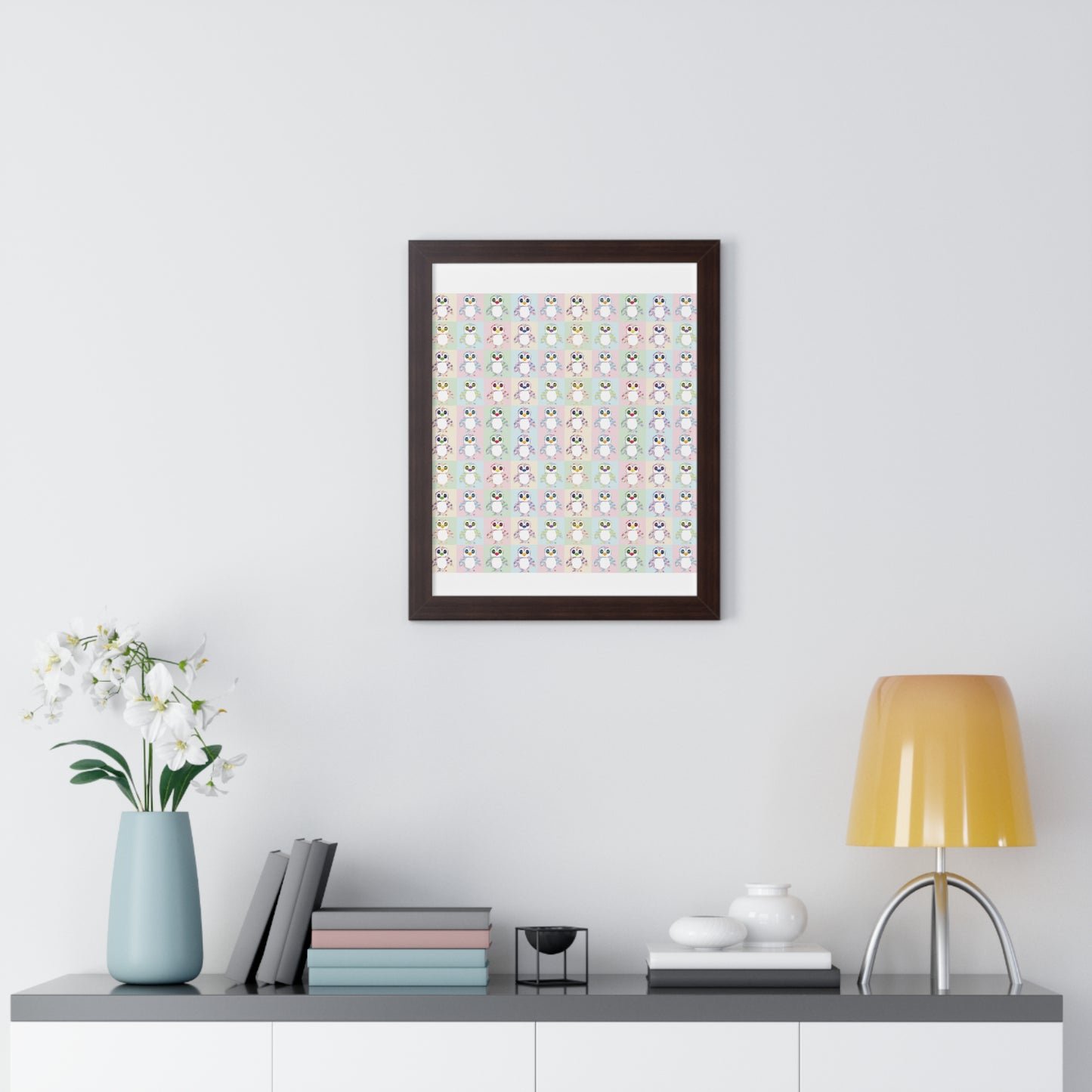 The Penguinies Pop Art Framed Vertical Poster