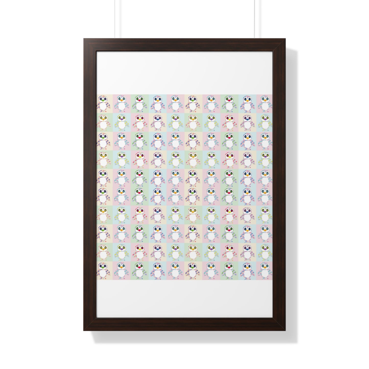 The Penguinies Pop Art Framed Vertical Poster