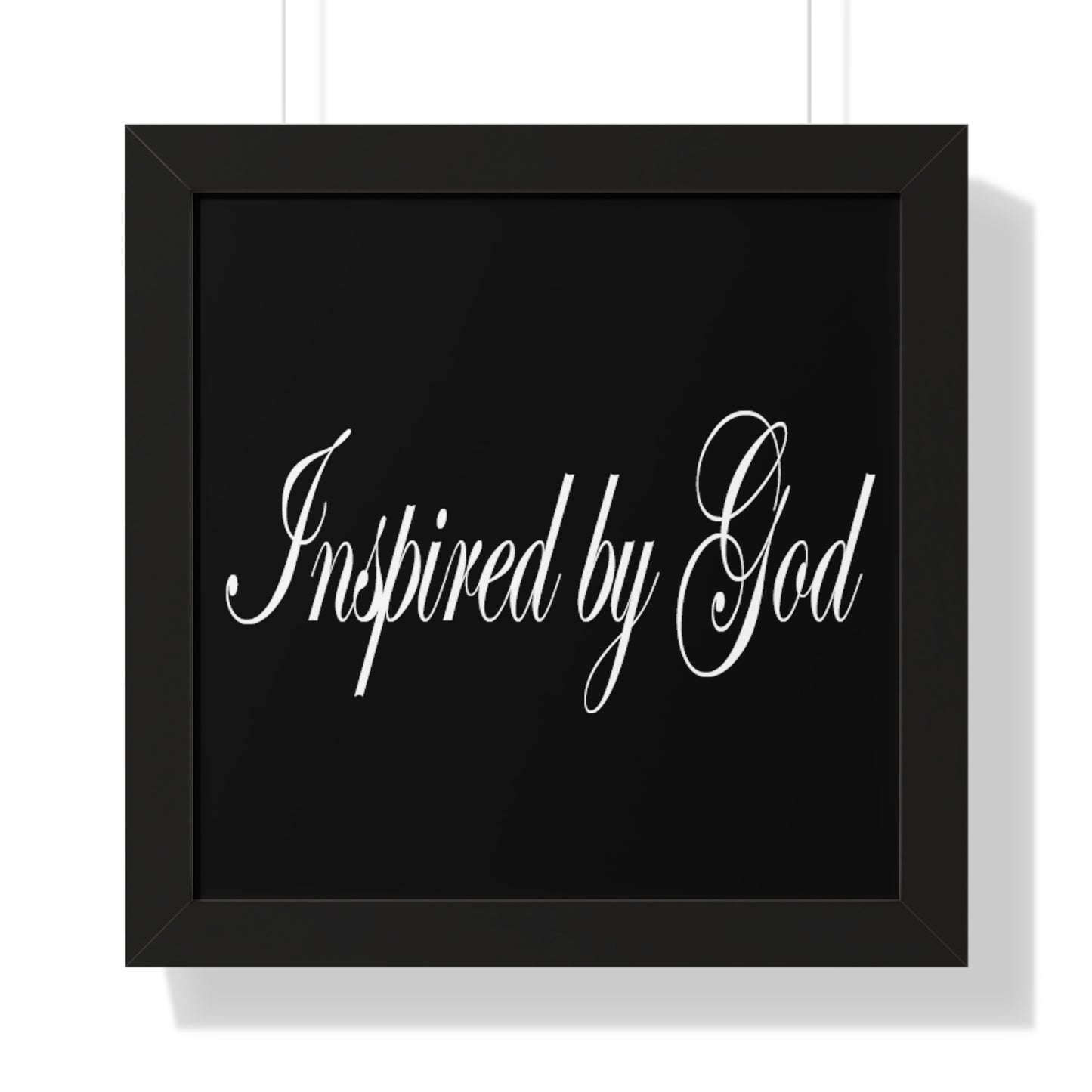 Inspired by God Typography Quote Framed Vertical Poster