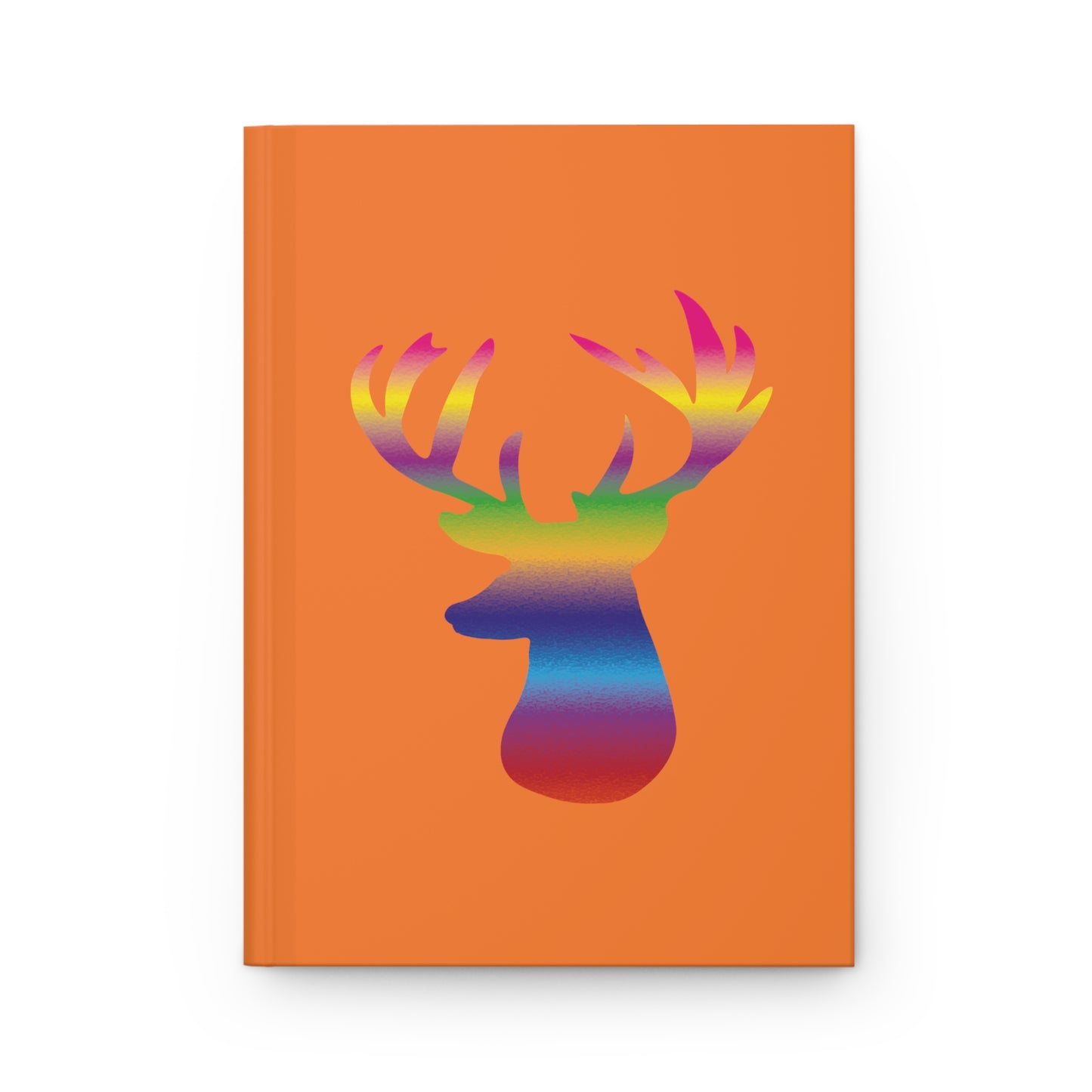 Rainbow Stag Head Hardcover Journal Matte