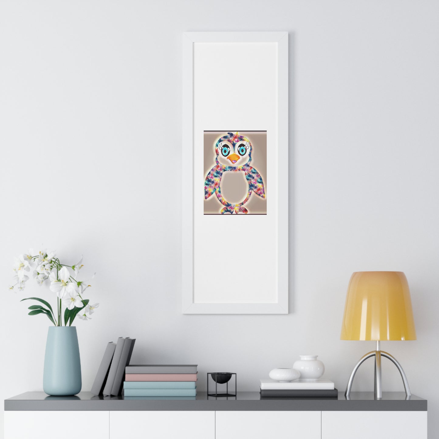 The Penguinies Glow Cinematic Framed Vertical Poster