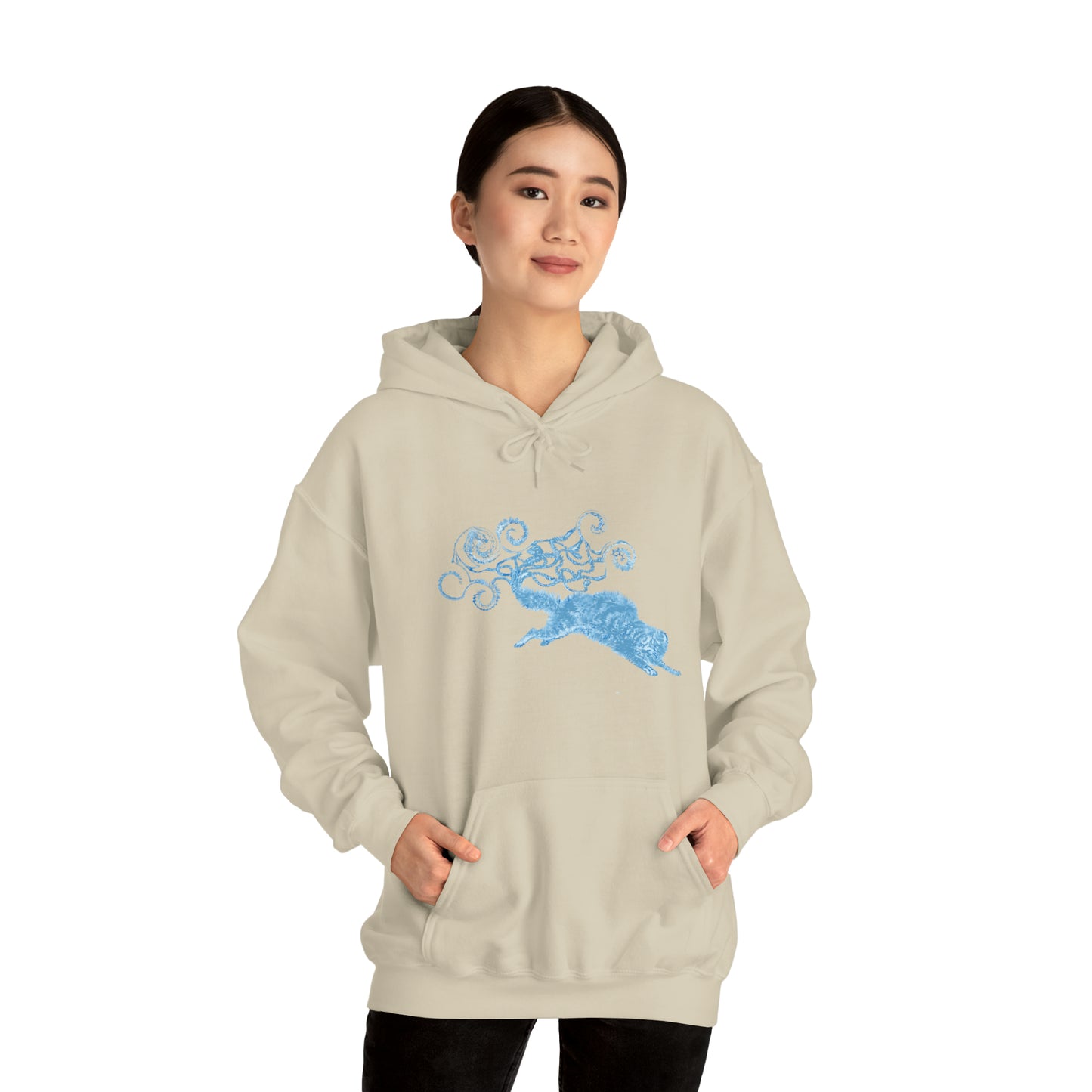 Blue Cat's Tail Art Unisex Heavy Blend™ Hooded Sweatshirt