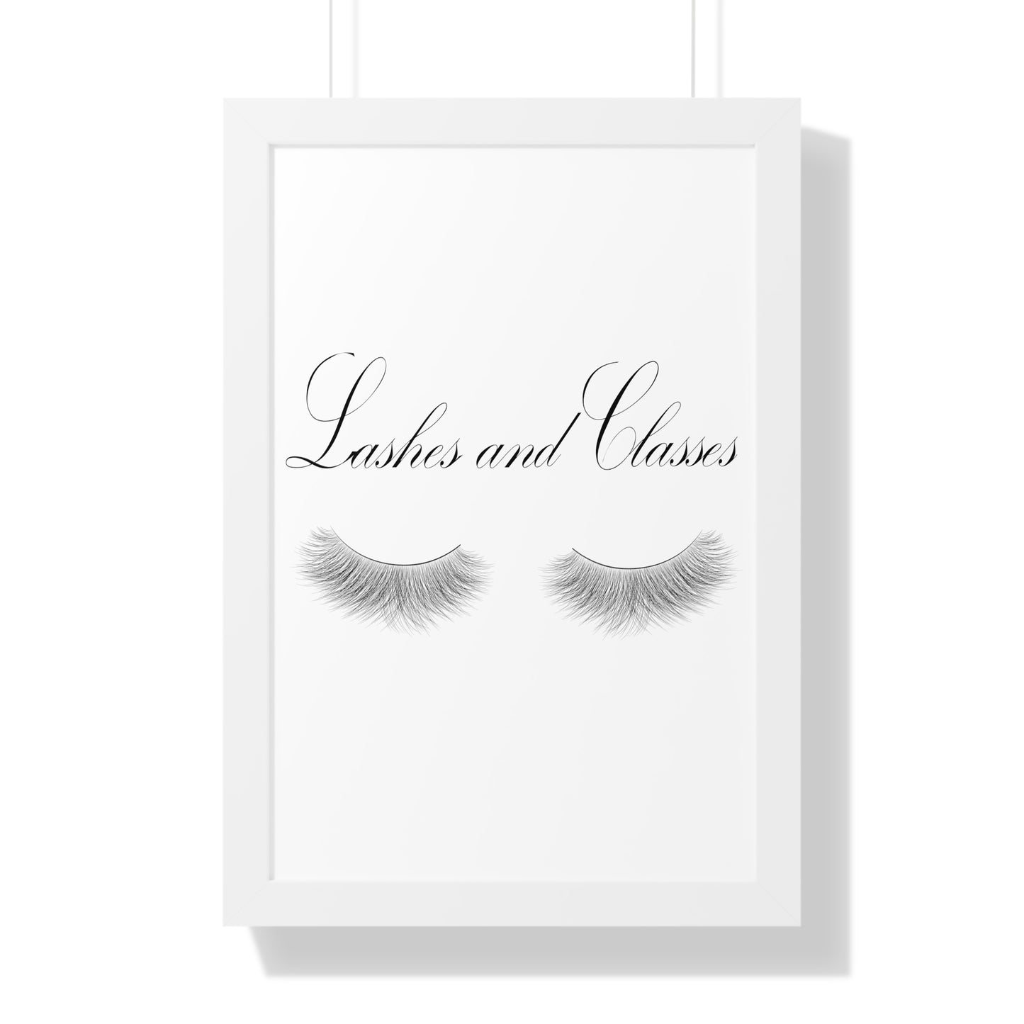 Lashes & Classes Framed Vertical Poster