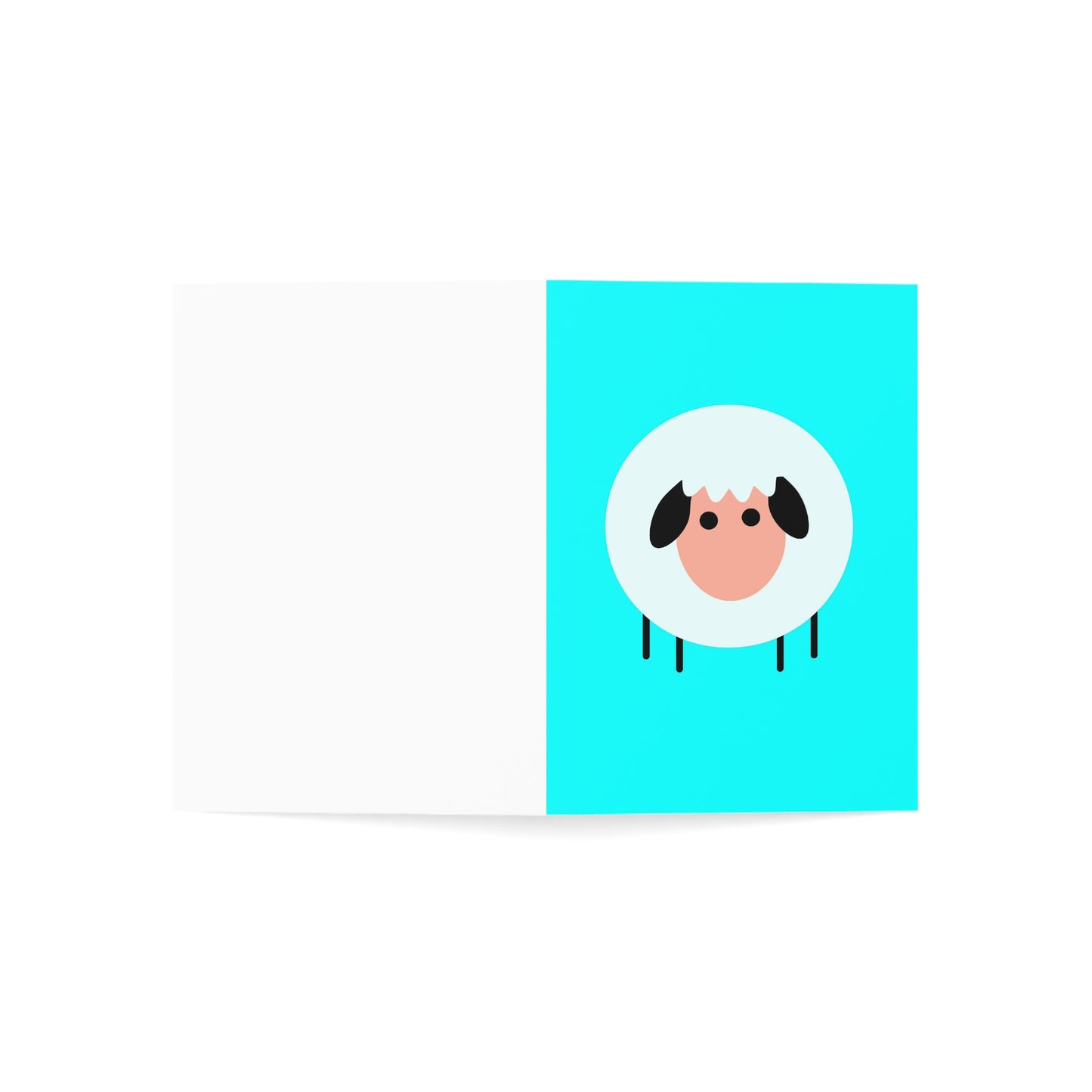 Sheep Blue Background Greeting Cards (1, 10, 30, and 50pcs)