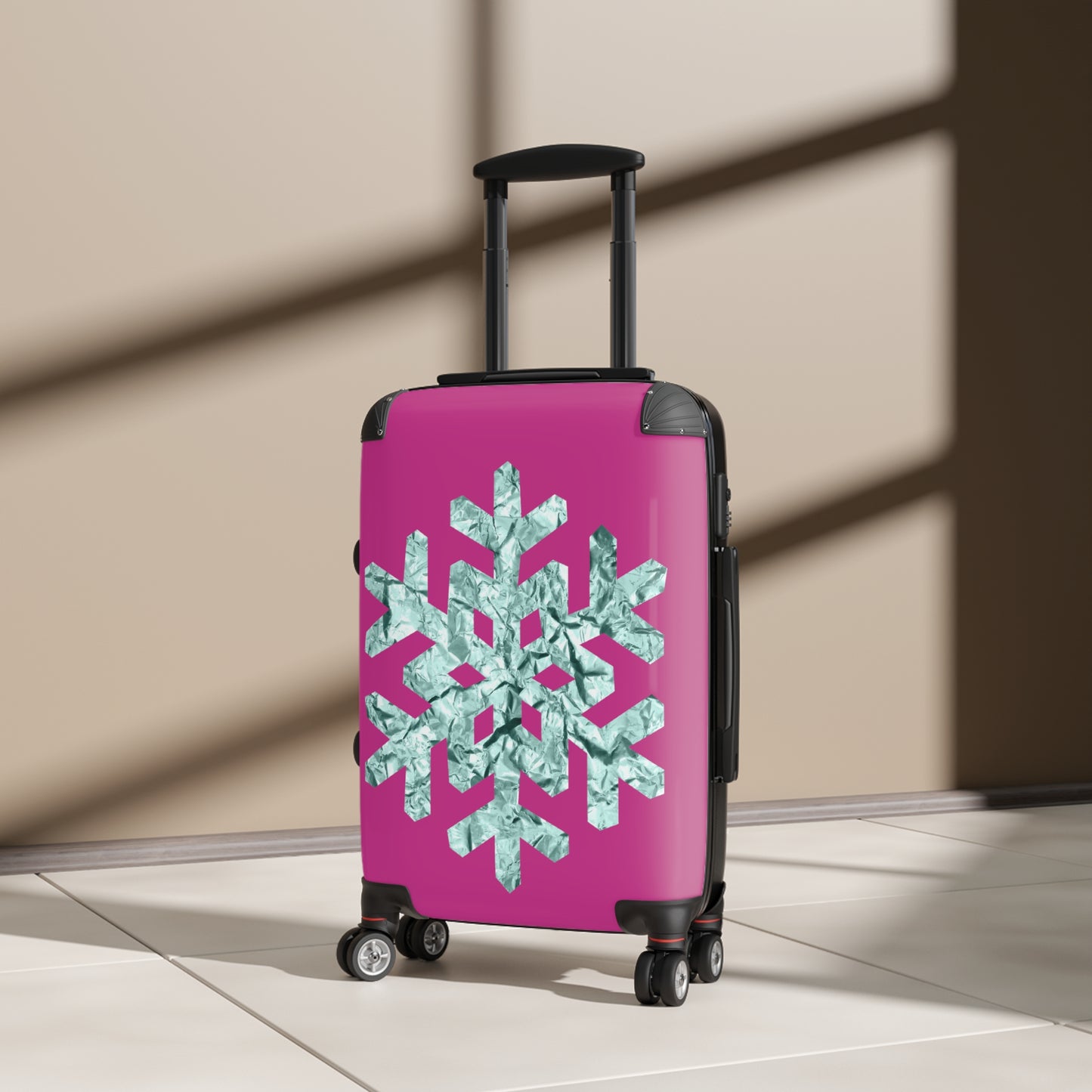 Snowflake Pink Suitcase