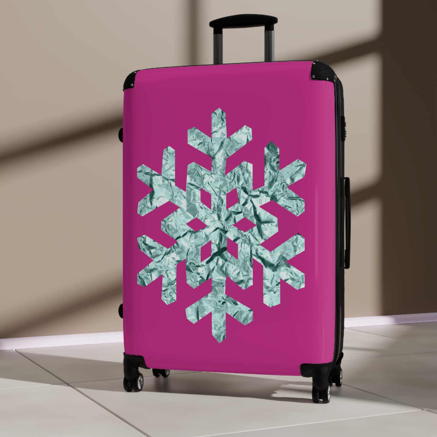 Snowflake Pink Suitcase