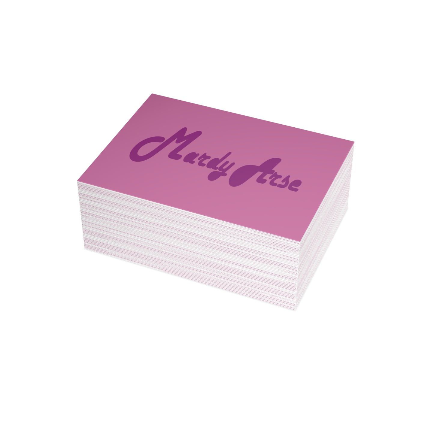 Mardy Arse, Sheffield Dialect Purple Typography Greeting Cards (1, 10, 30, and 50pcs)