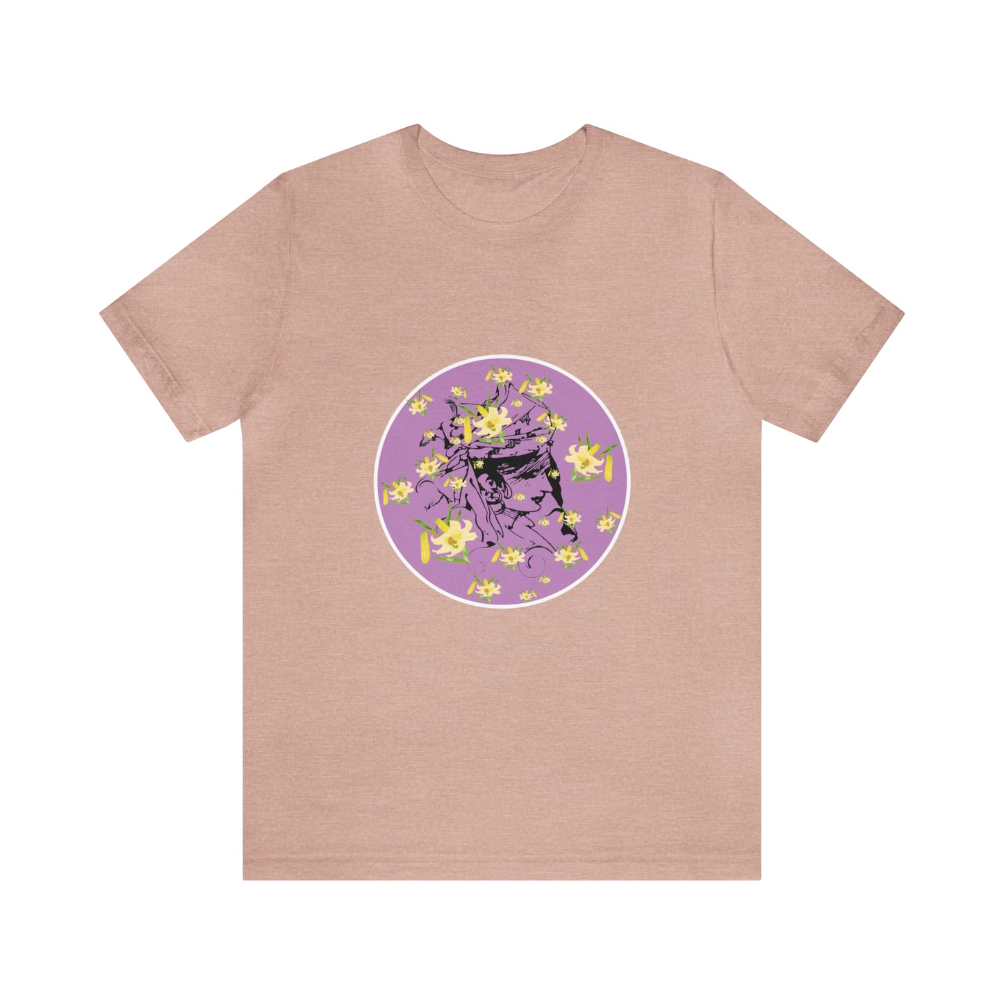 Purple Daffodil Woman Art Unisex Jersey Short Sleeve Tee