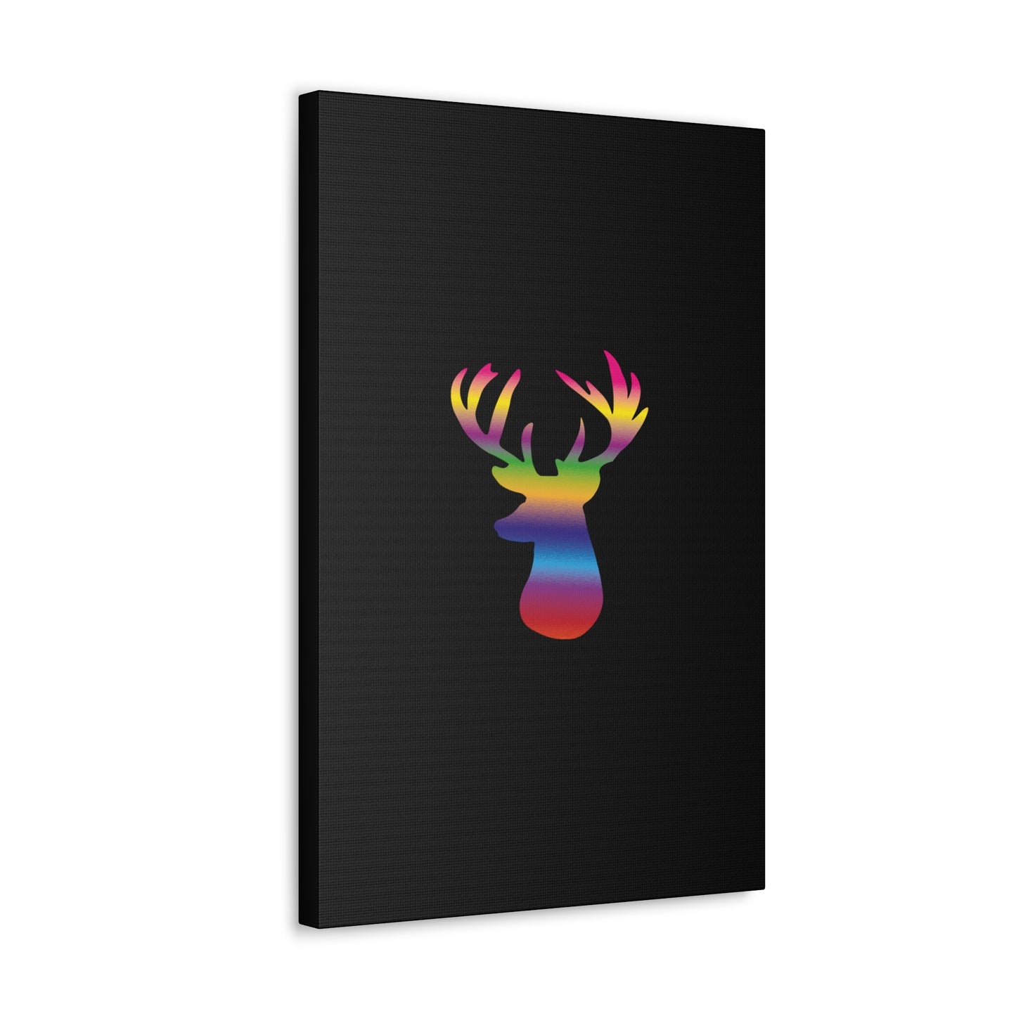 Rainbow Stag Head Canvas Gallery Wraps