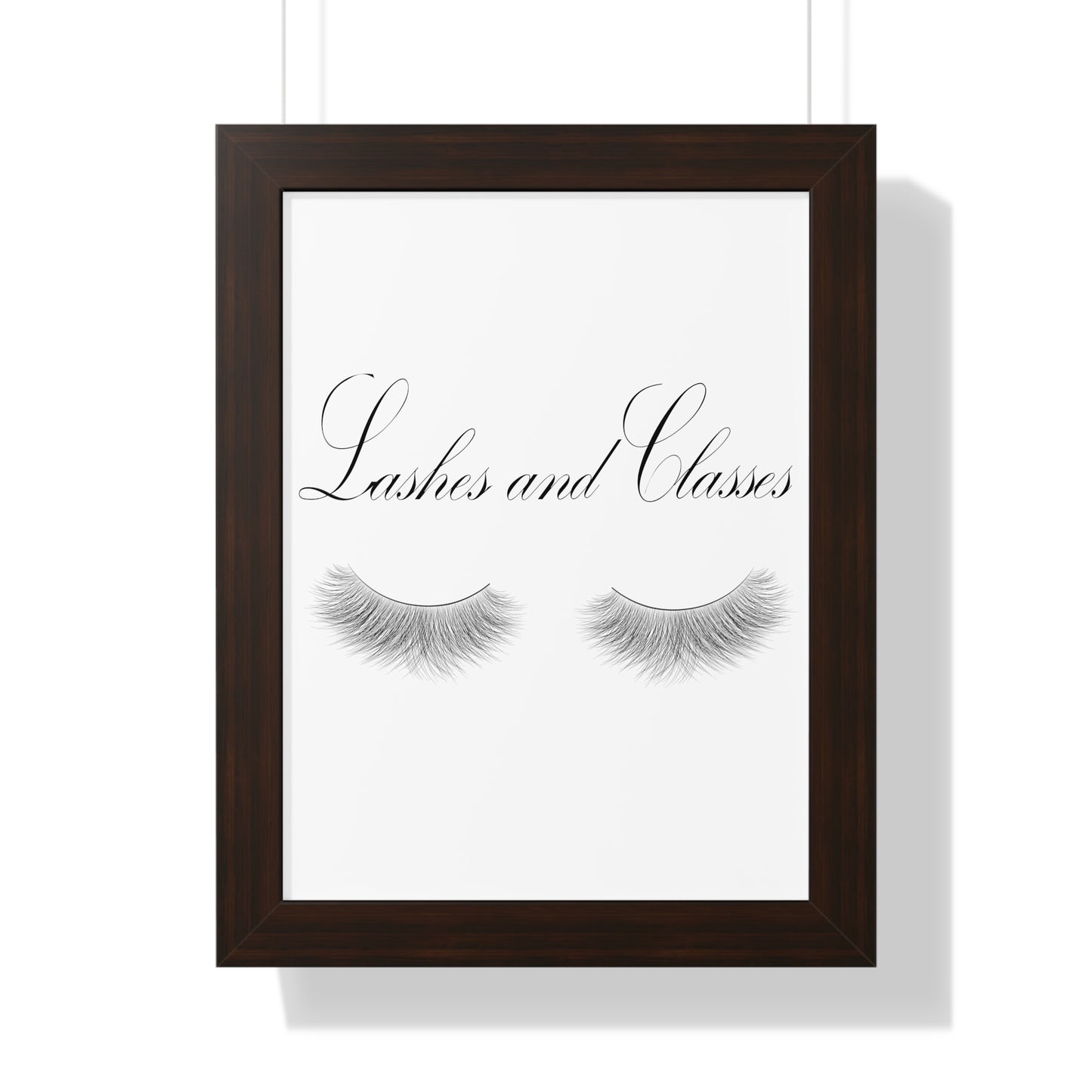 Lashes & Classes Framed Vertical Poster