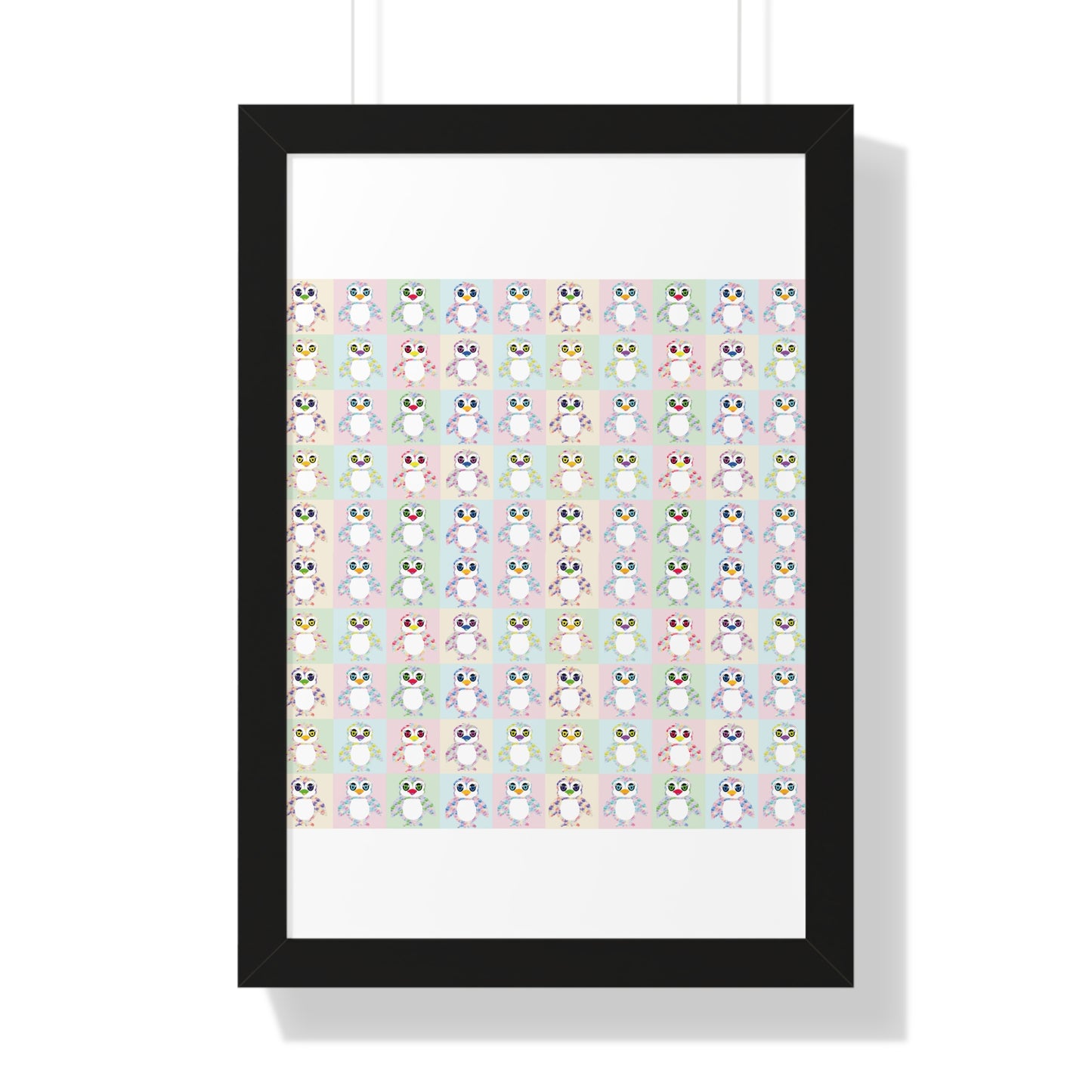 The Penguinies Pop Art Framed Vertical Poster