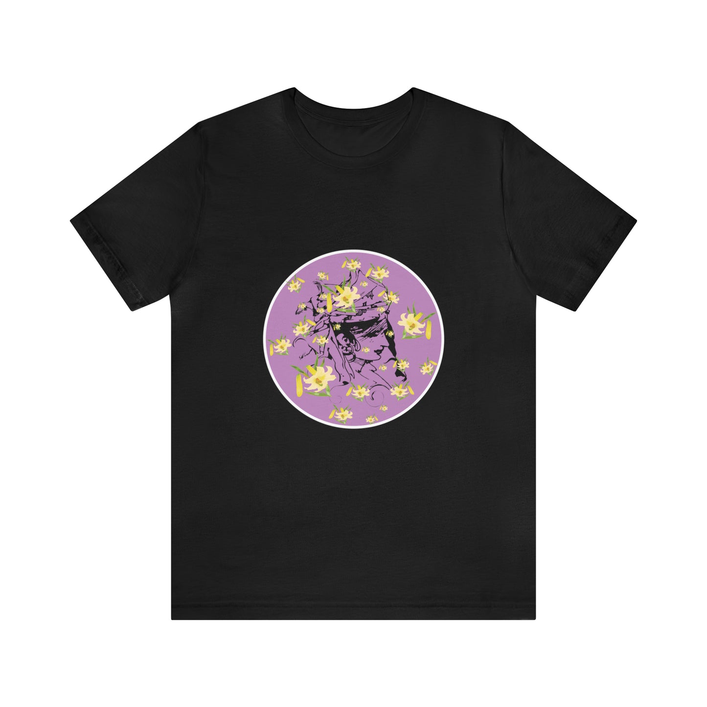 Purple Daffodil Woman Art Unisex Jersey Short Sleeve Tee