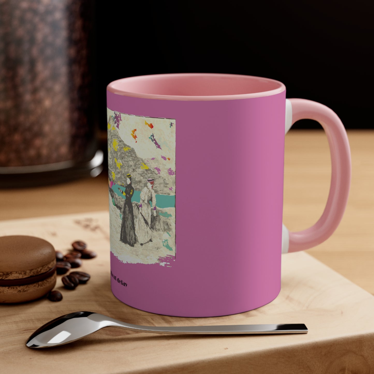 Without Delay Art Accent Coffee Mug, 11oz