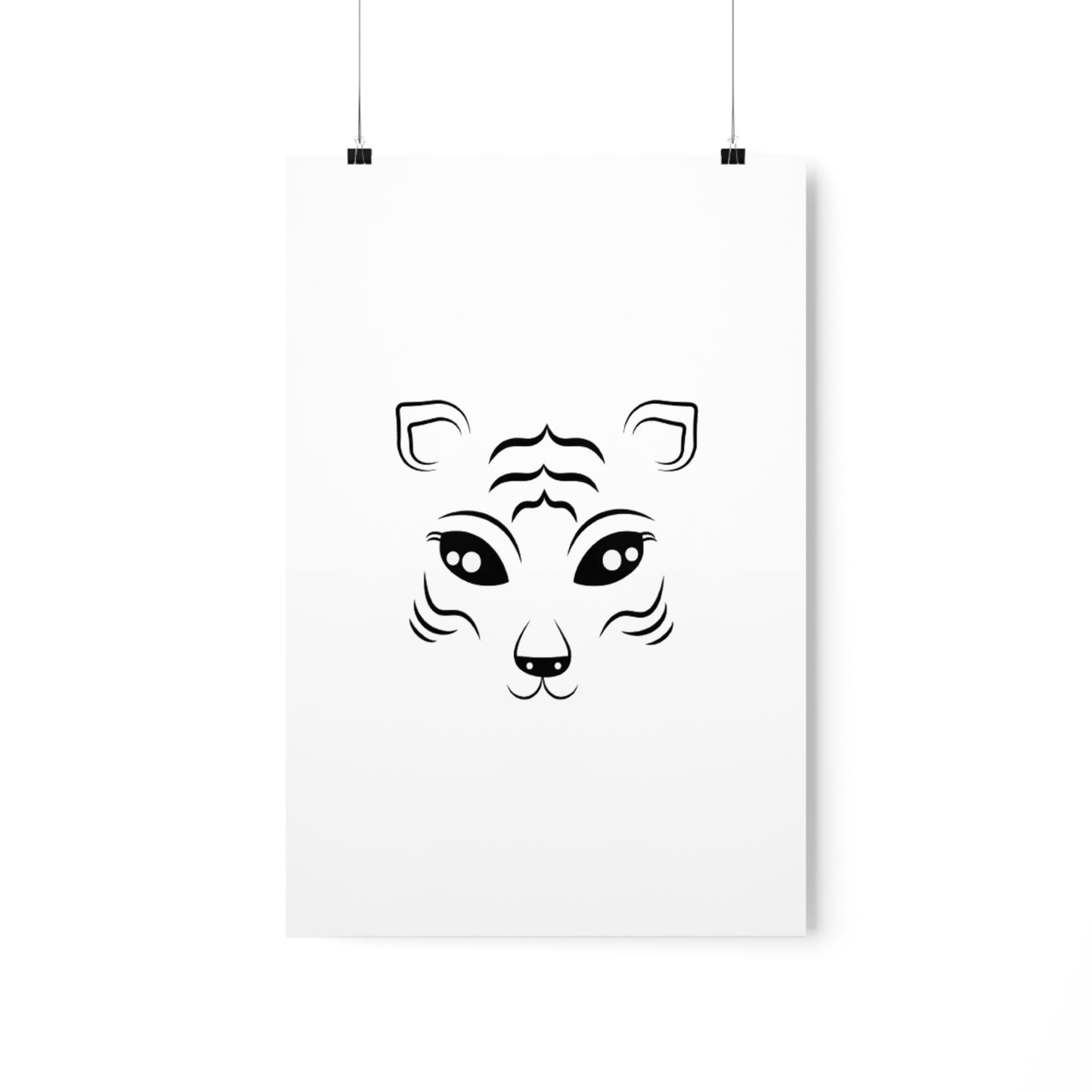 Tiger Face Art Premium Matte Vertical Posters