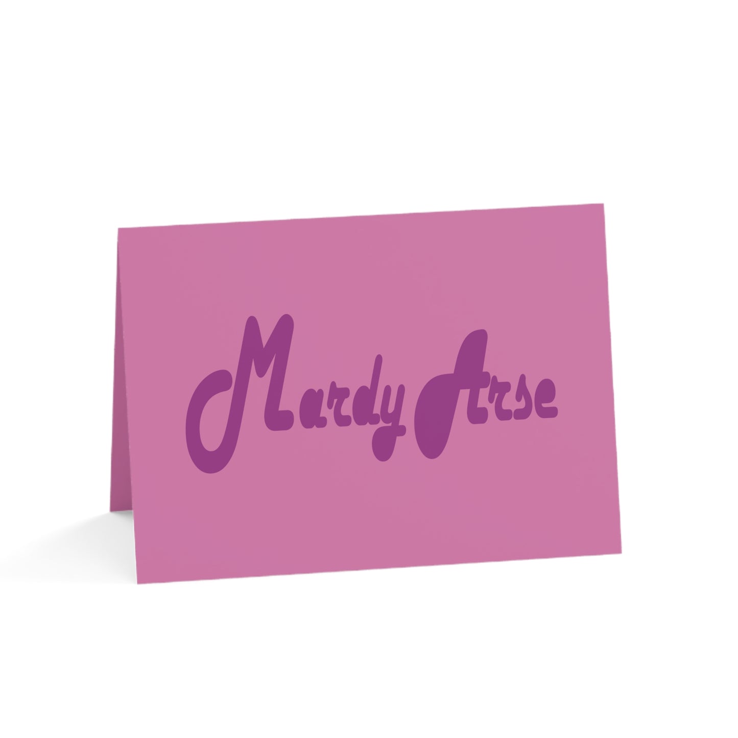 Mardy Arse, Sheffield Dialect Purple Typography Greeting Cards (1, 10, 30, and 50pcs)